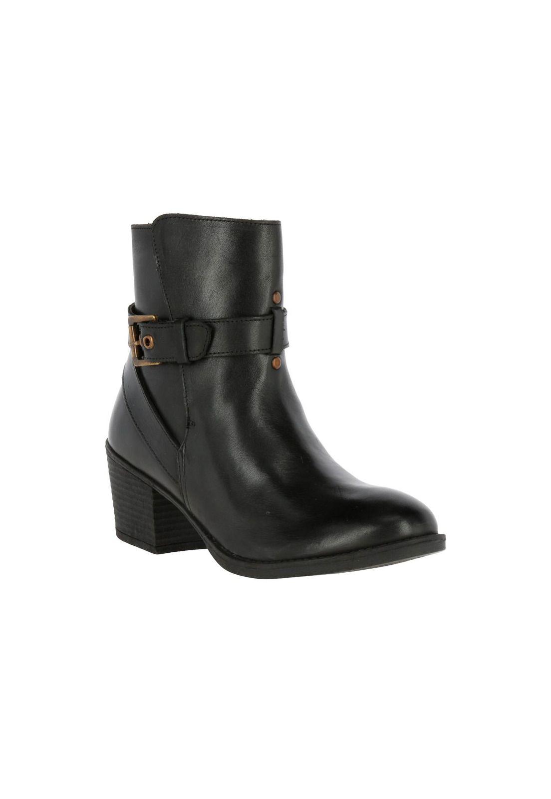 Botin Cuero Mujer Juno Negro-0