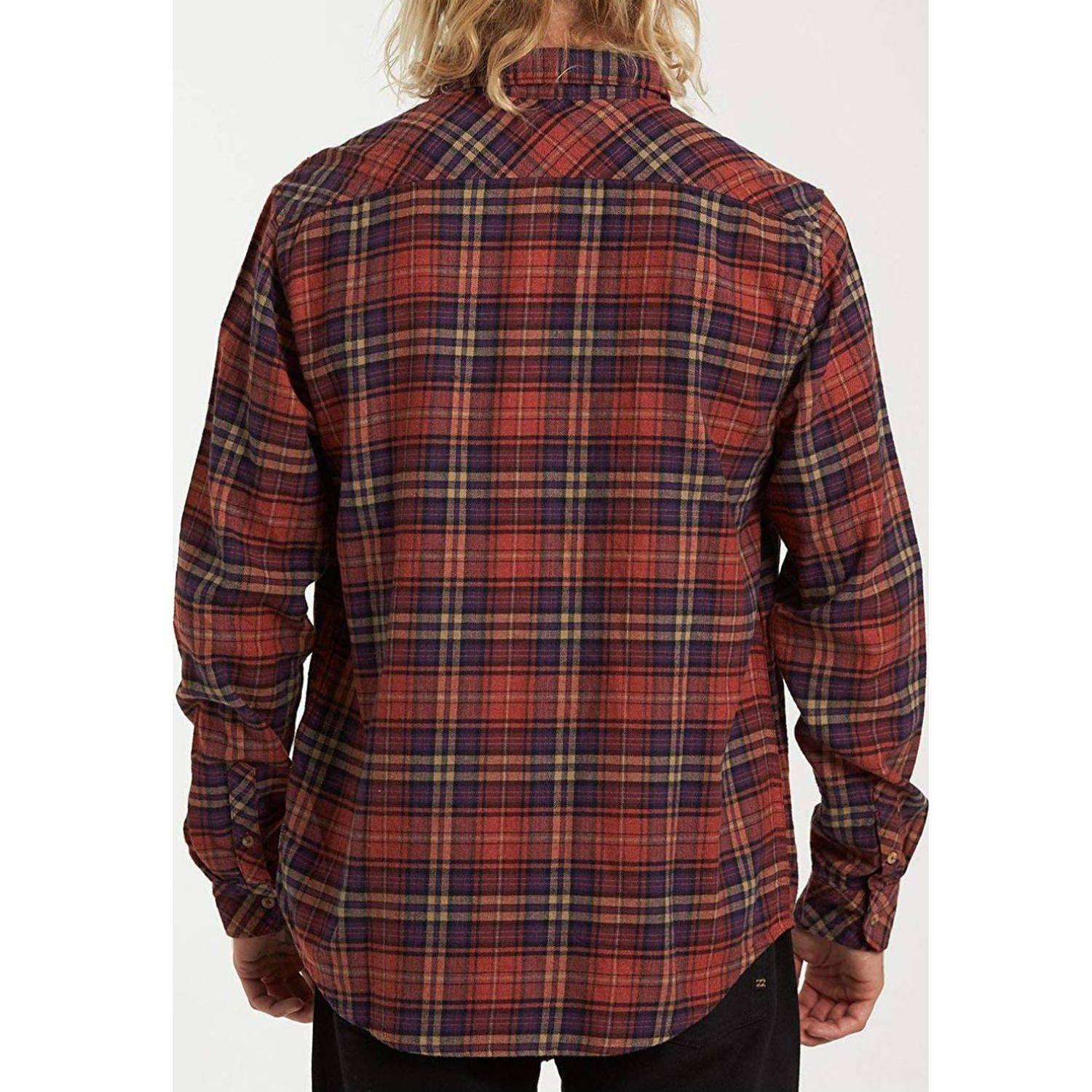 Camisa Hombre Freemont Flannel Burdeo-2