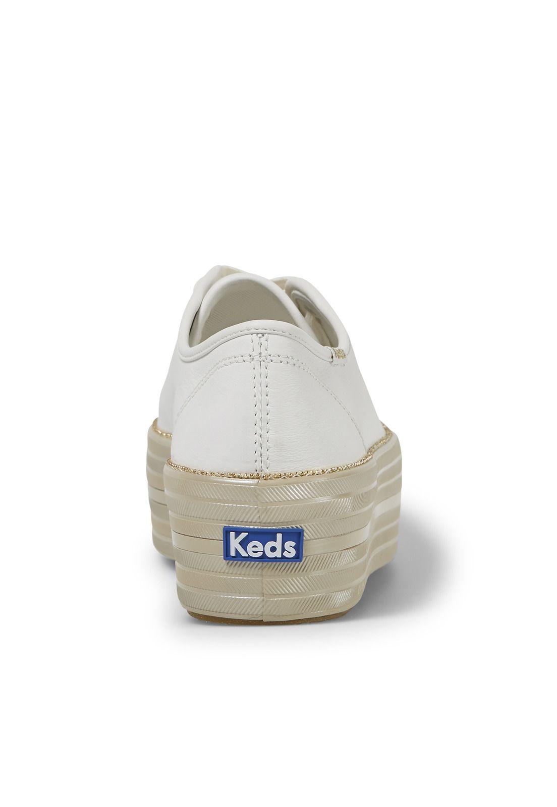 Zapatilla Mujer Triple Up Leather Beade Blanco -4