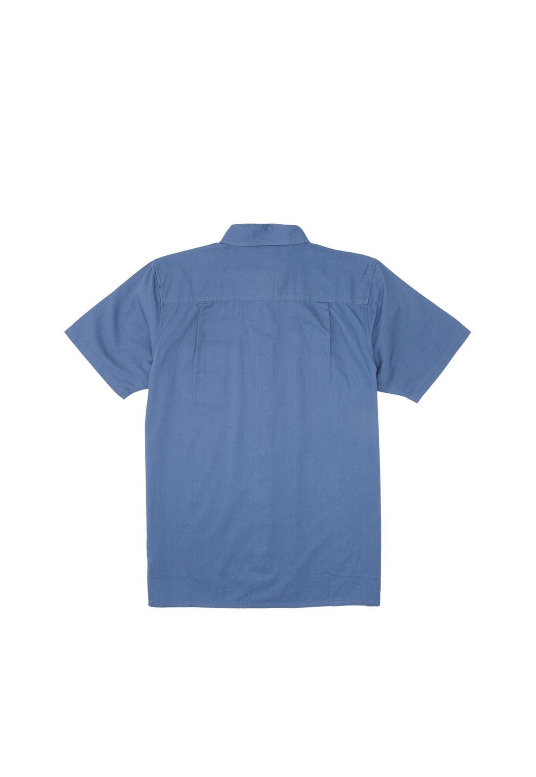 Camisa M/C Hombre Passport M Wvtp Azul-1