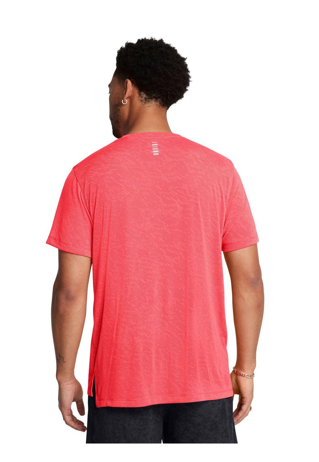 Polera manga corta Launch Camo hombre Rojo-4