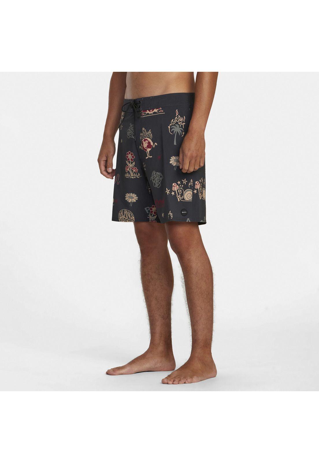 Traje De Baño Vapigmentprntbdsh Negro Hombre-4
