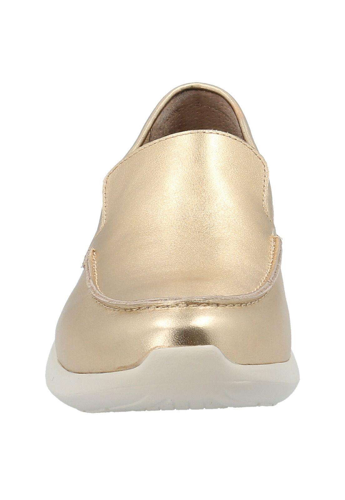Zapatilla Cuero Mujer Dream Dorado-2
