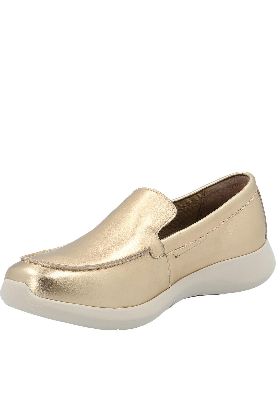 Zapatilla Cuero Mujer Dream Dorado-3