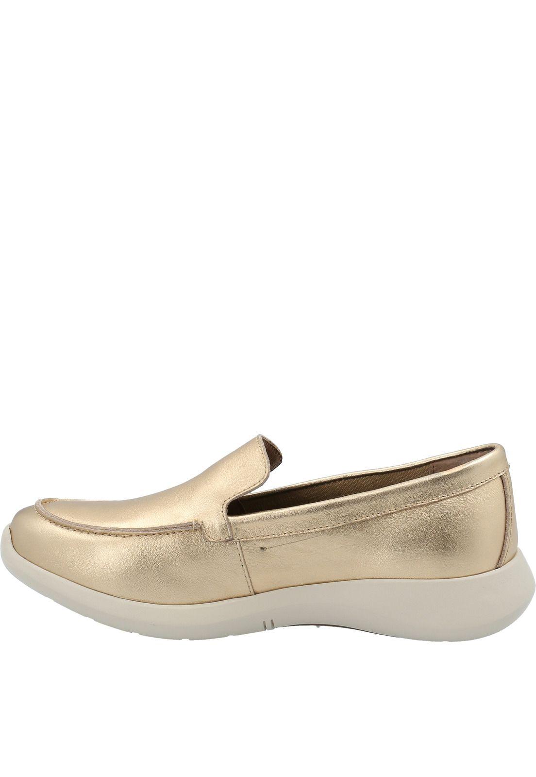 Zapatilla Cuero Mujer Dream Dorado-4