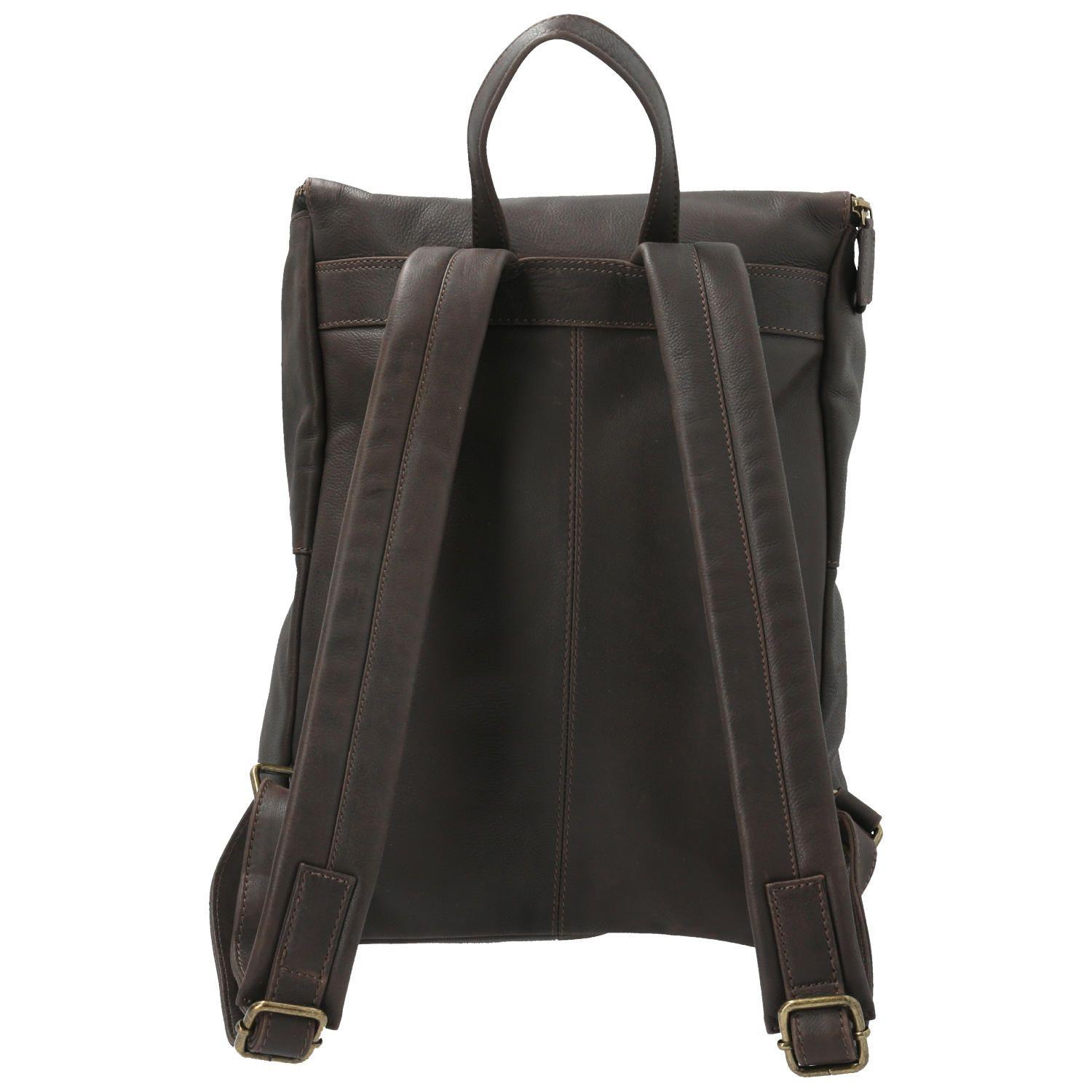 Mochila Cuero Hombre Th Earl Back Café-2