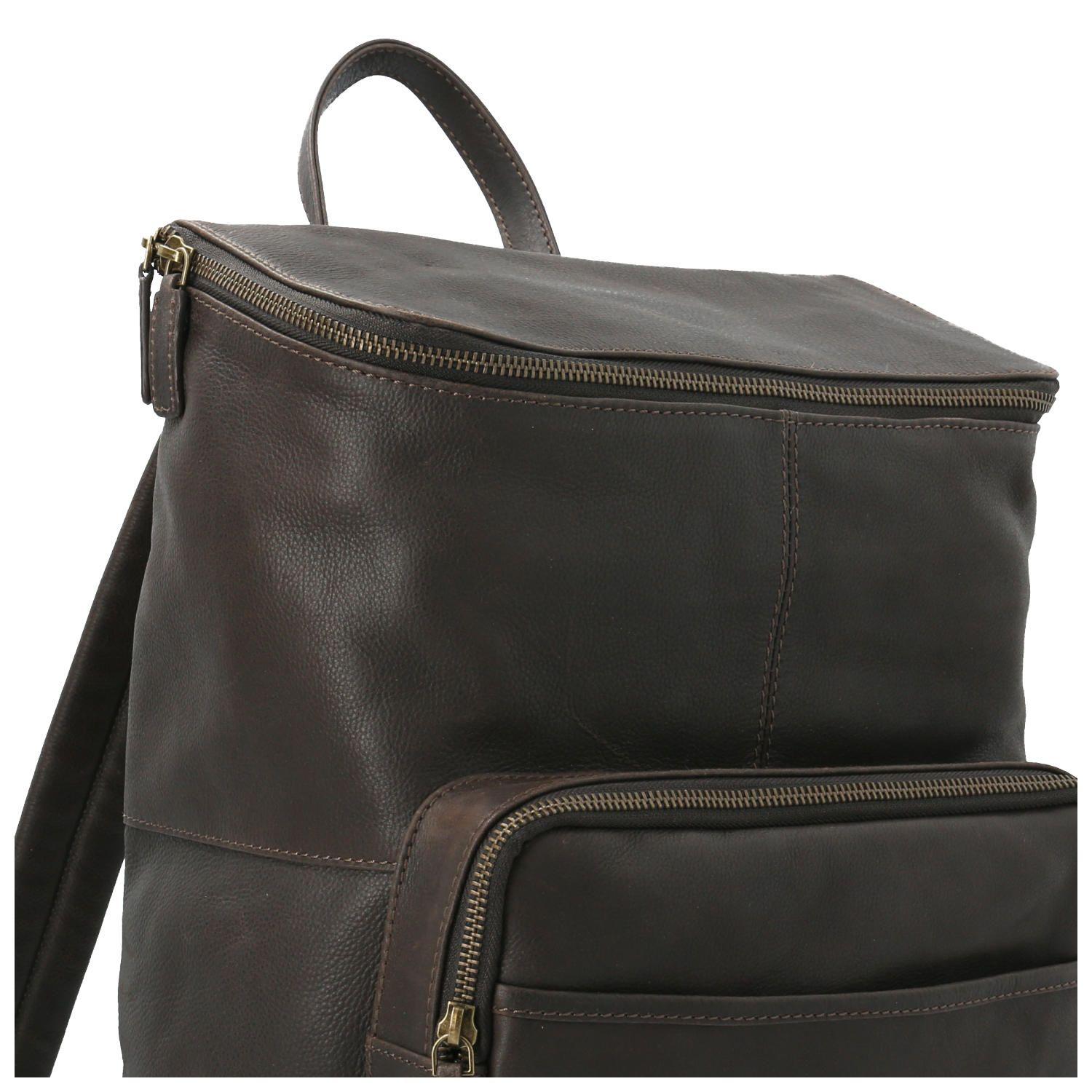 Mochila Cuero Hombre Th Earl Back Café-3