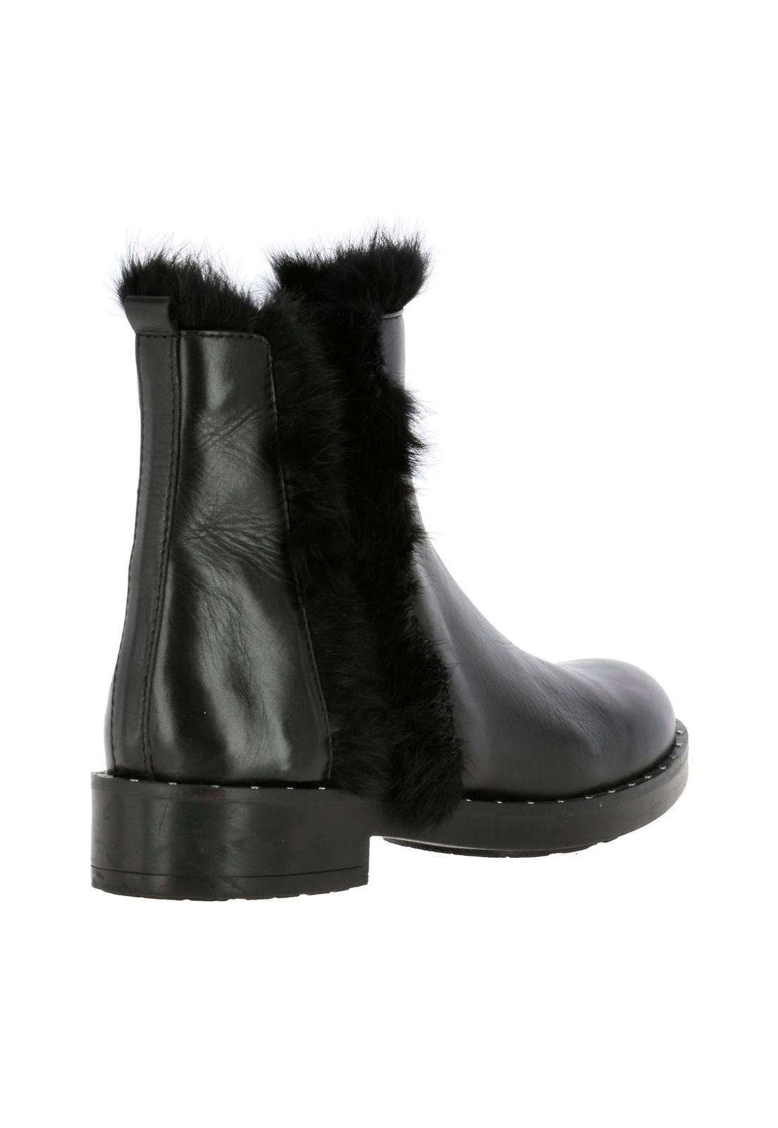 Botin Cuero Mujer Charles Negro-4