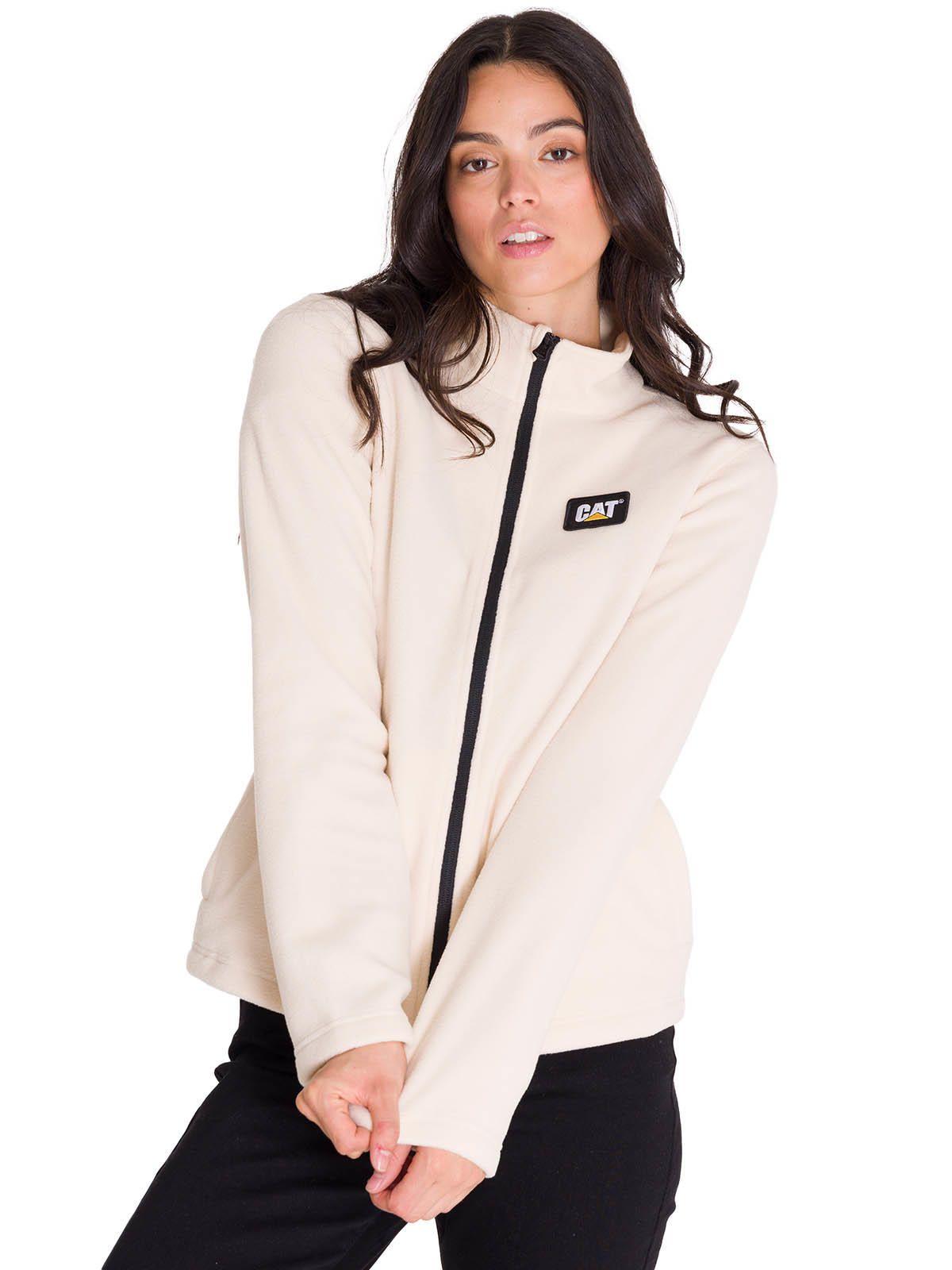Polar Microfleece Full Zip Mujer Beige-1