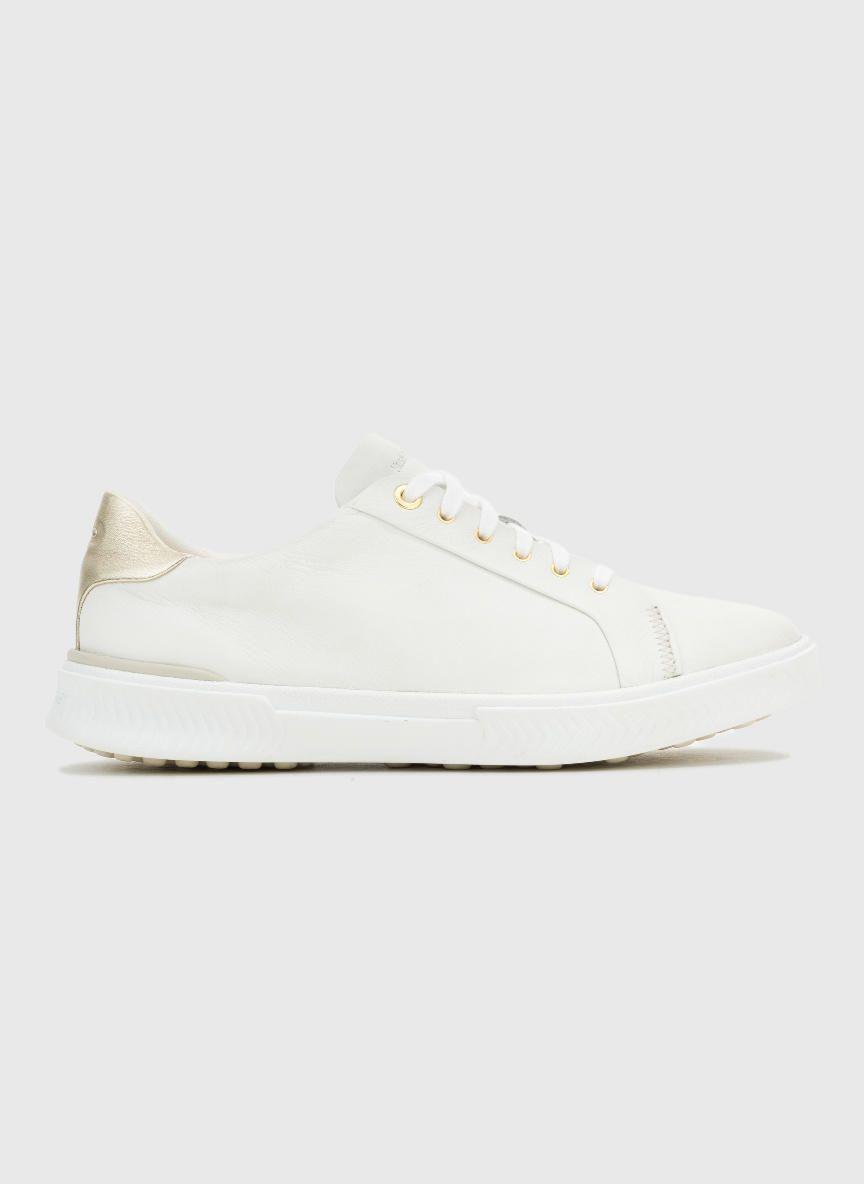 Zapatilla Cuero Mujer Mae Laceup Blanco-1