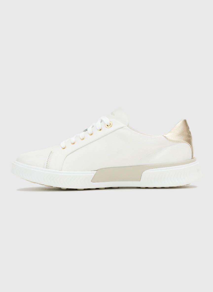 Zapatilla Cuero Mujer Mae Laceup Blanco-4