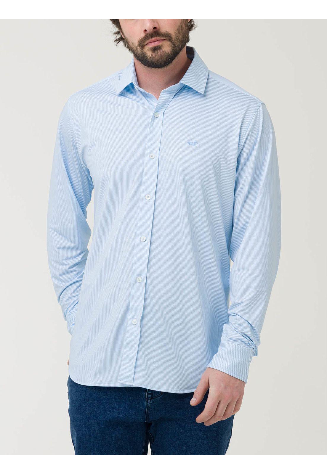 Camisa Fibras Recicladas Hombre Sports Azul-4