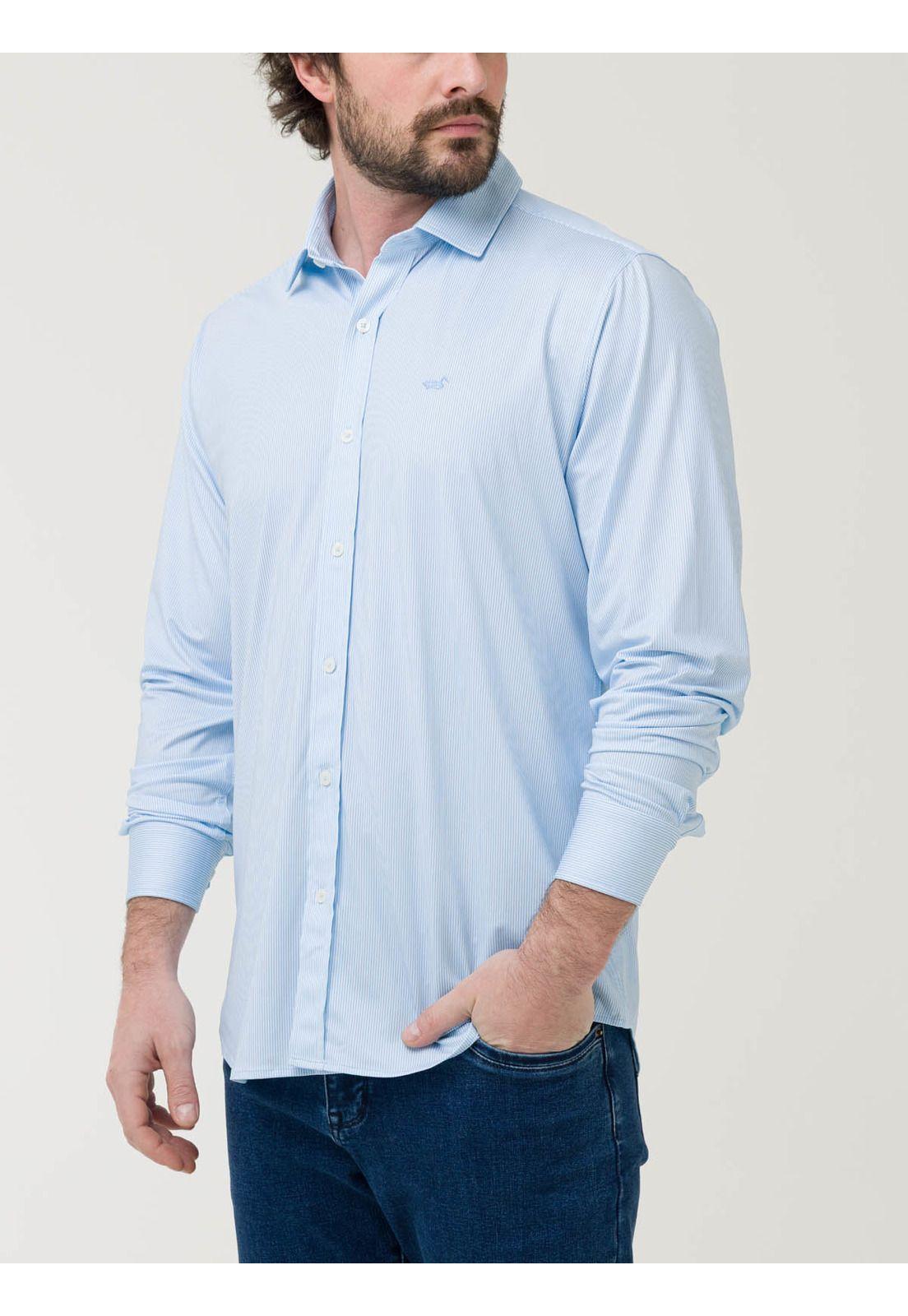 Camisa Fibras Recicladas Hombre Sports Azul-5