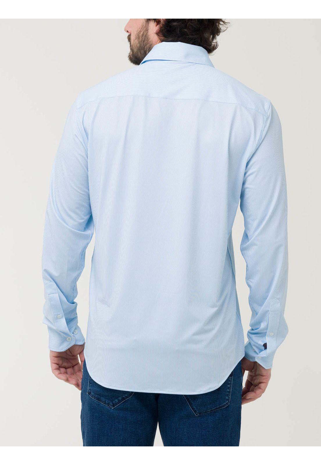 Camisa Fibras Recicladas Hombre Sports Azul-6