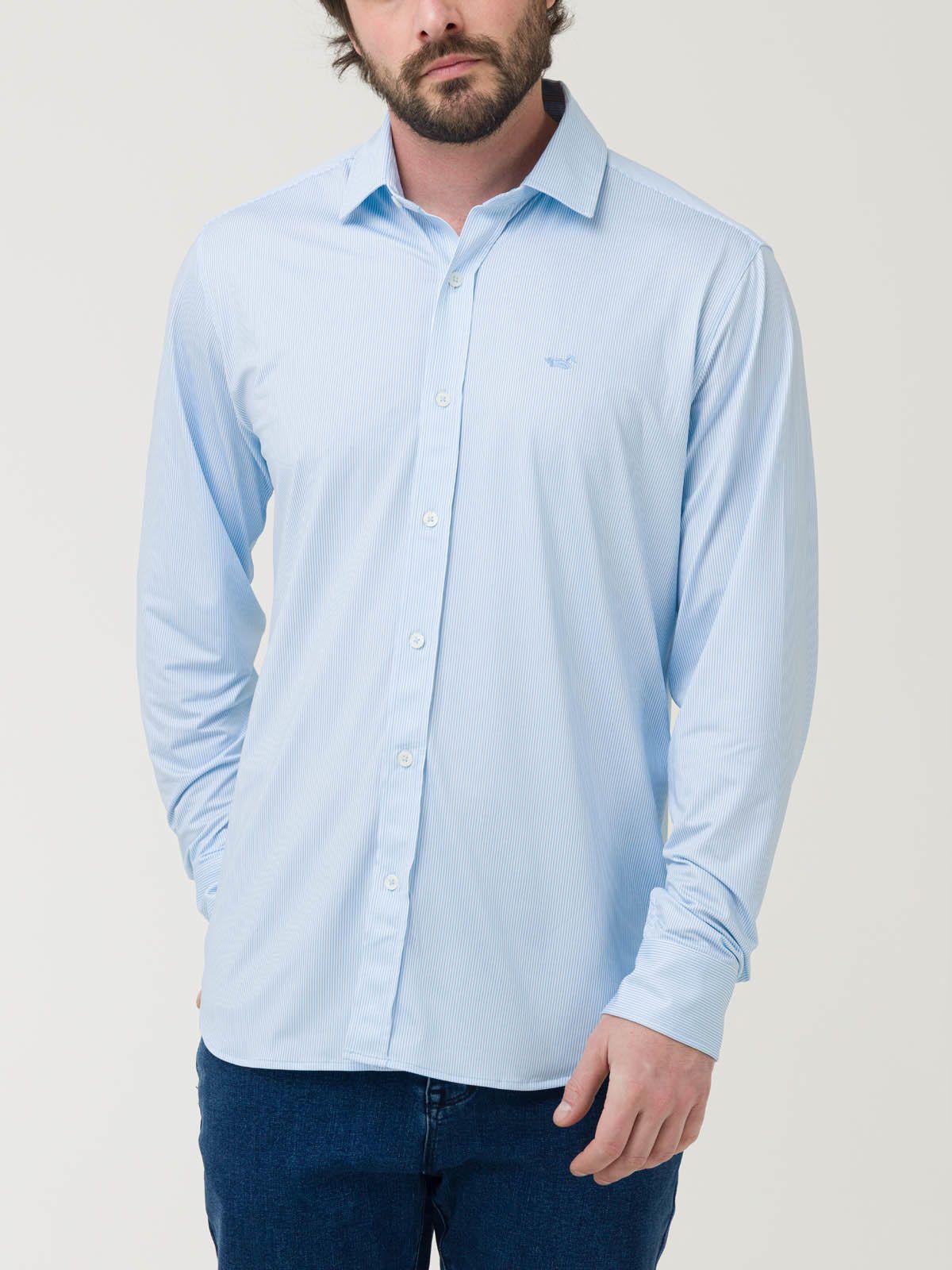 Camisa Fibras Recicladas Hombre Sports Azul-4