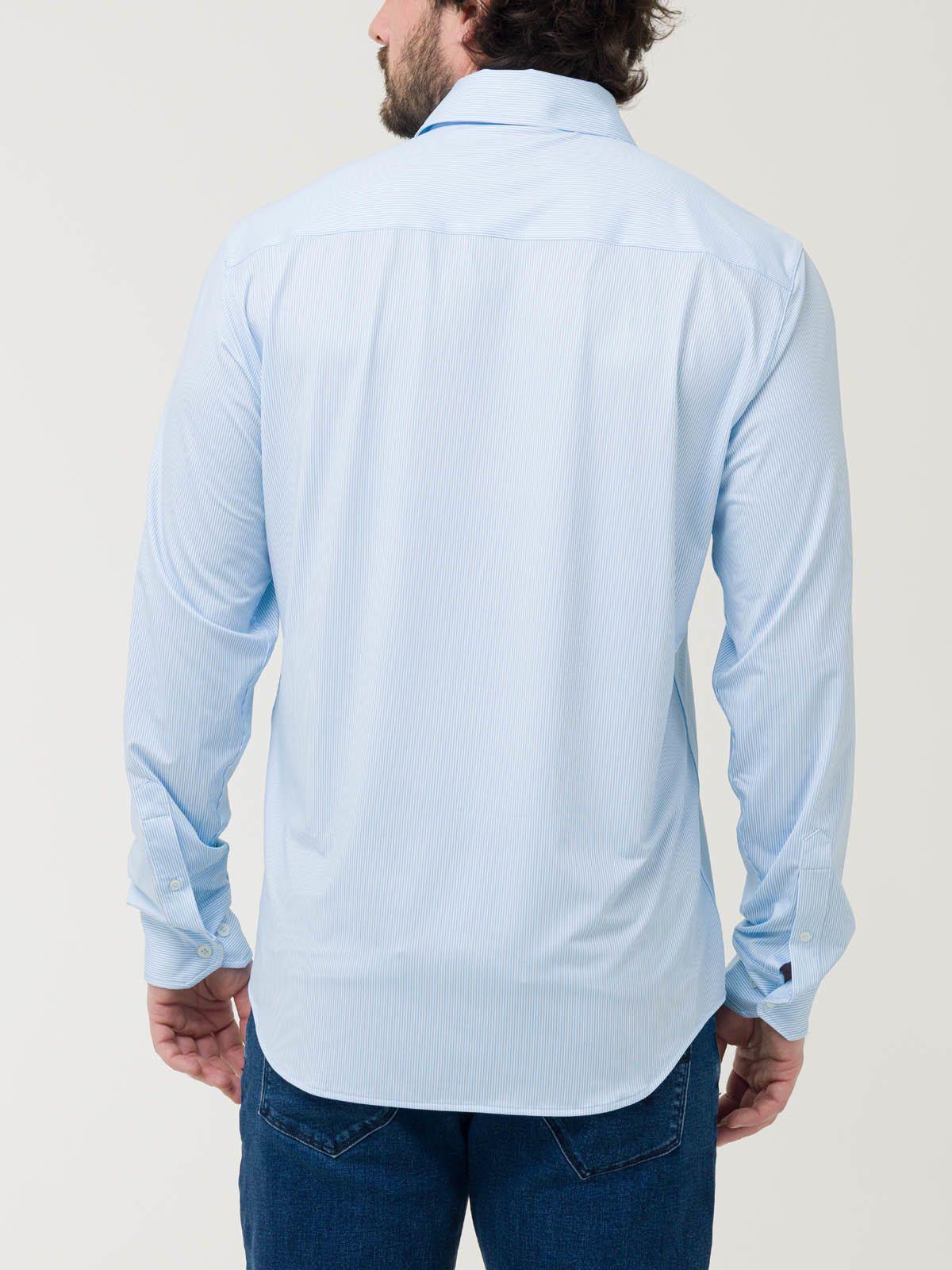 Camisa Fibras Recicladas Hombre Sports Azul-6