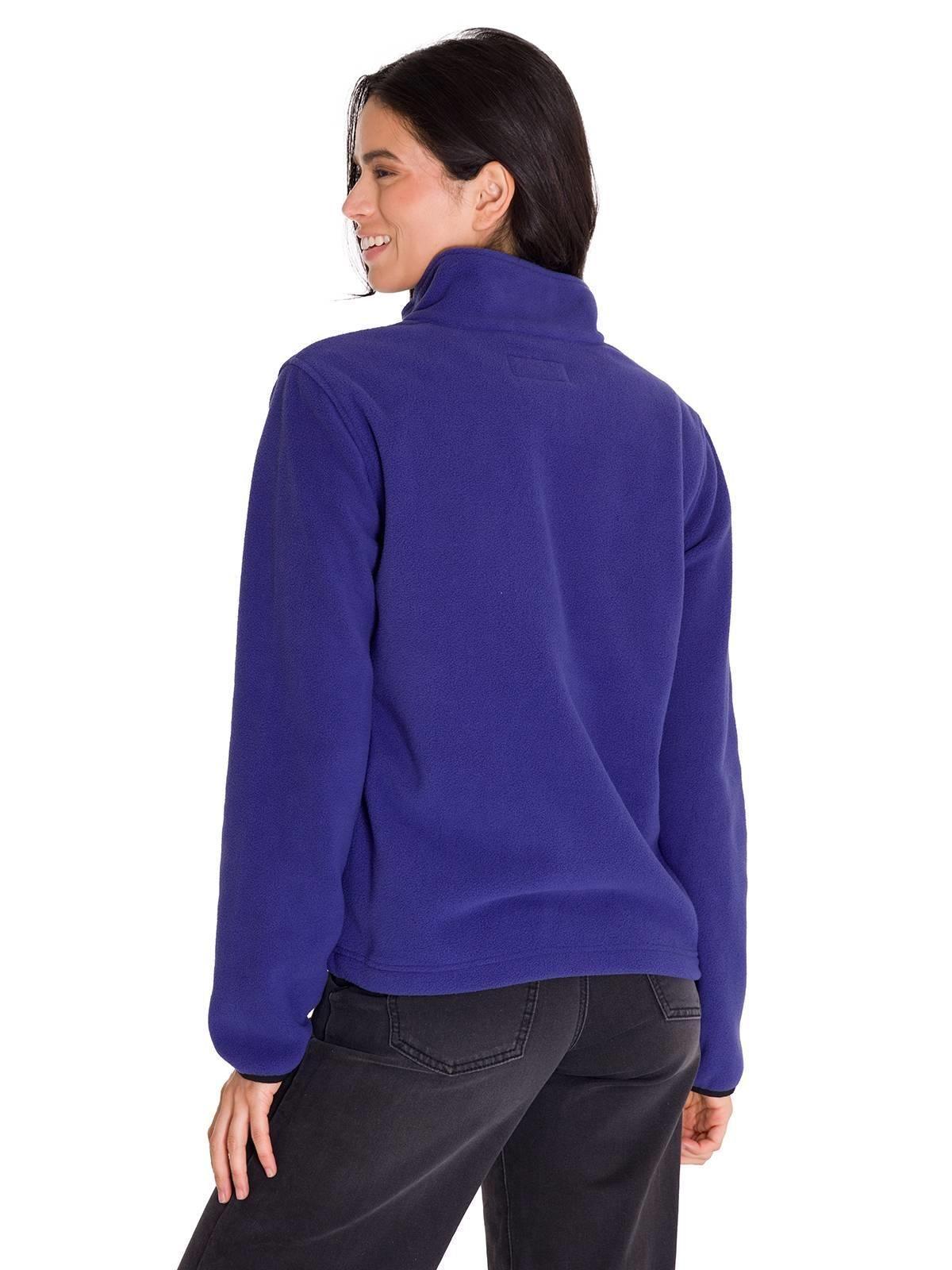 Polar Fleece Half Snap Mujer Azul-3