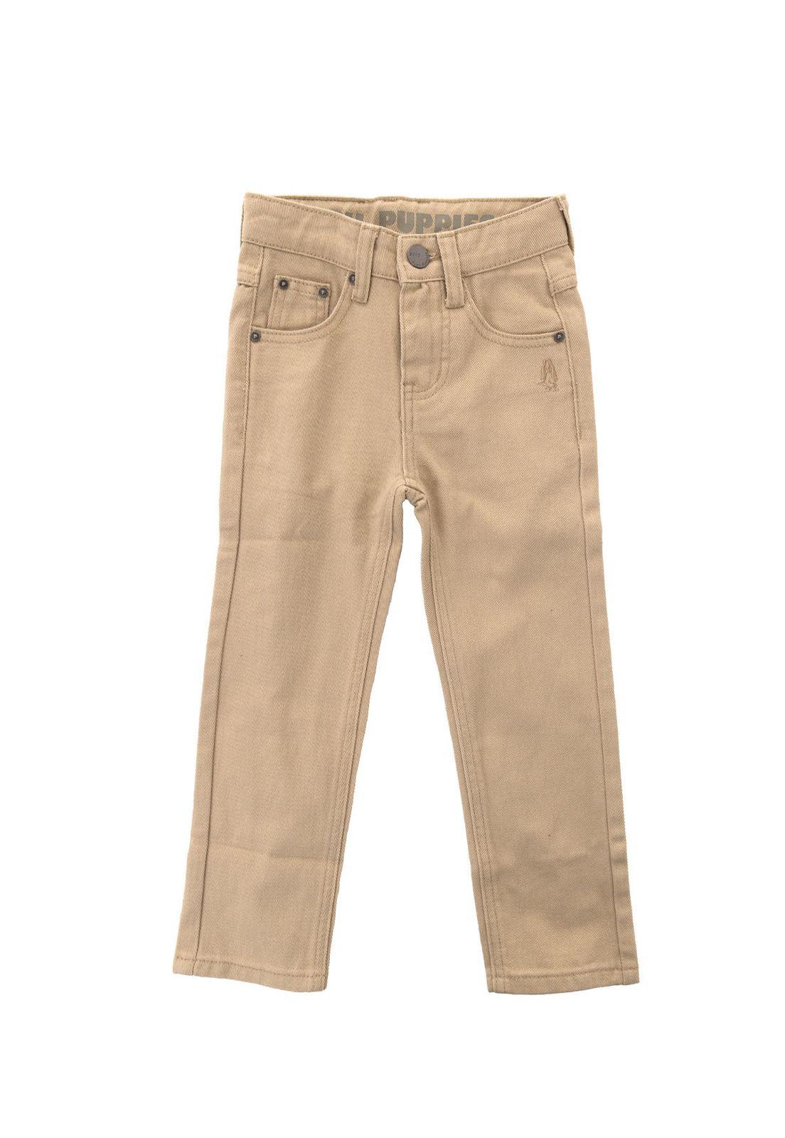 Pantalón Niño Clásico Beige-0