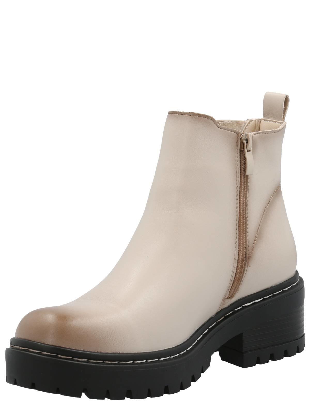 Botín Cagliari Mujer Beige-5