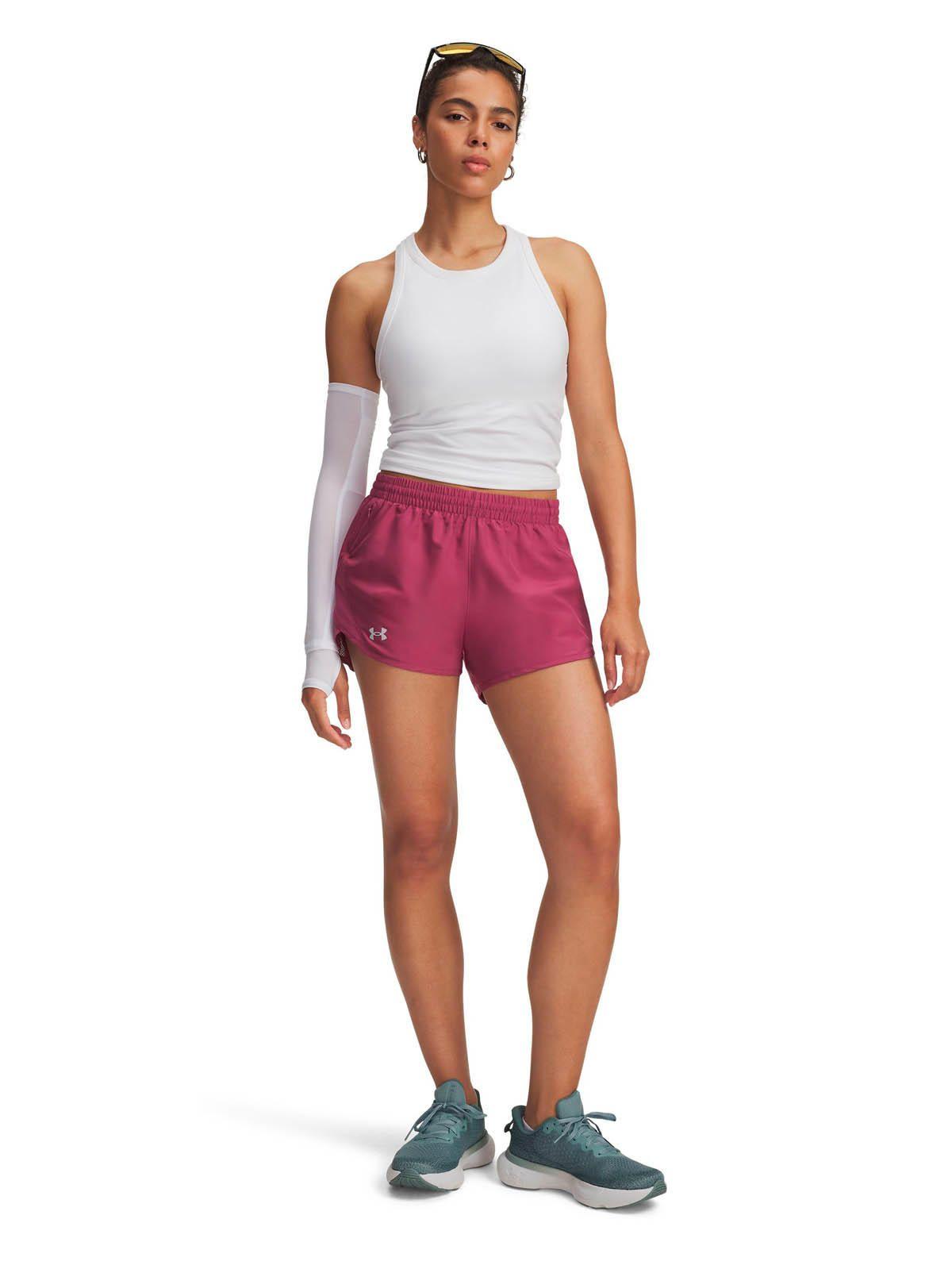 Short Running para mujer  Fly-By 3" rojo -3