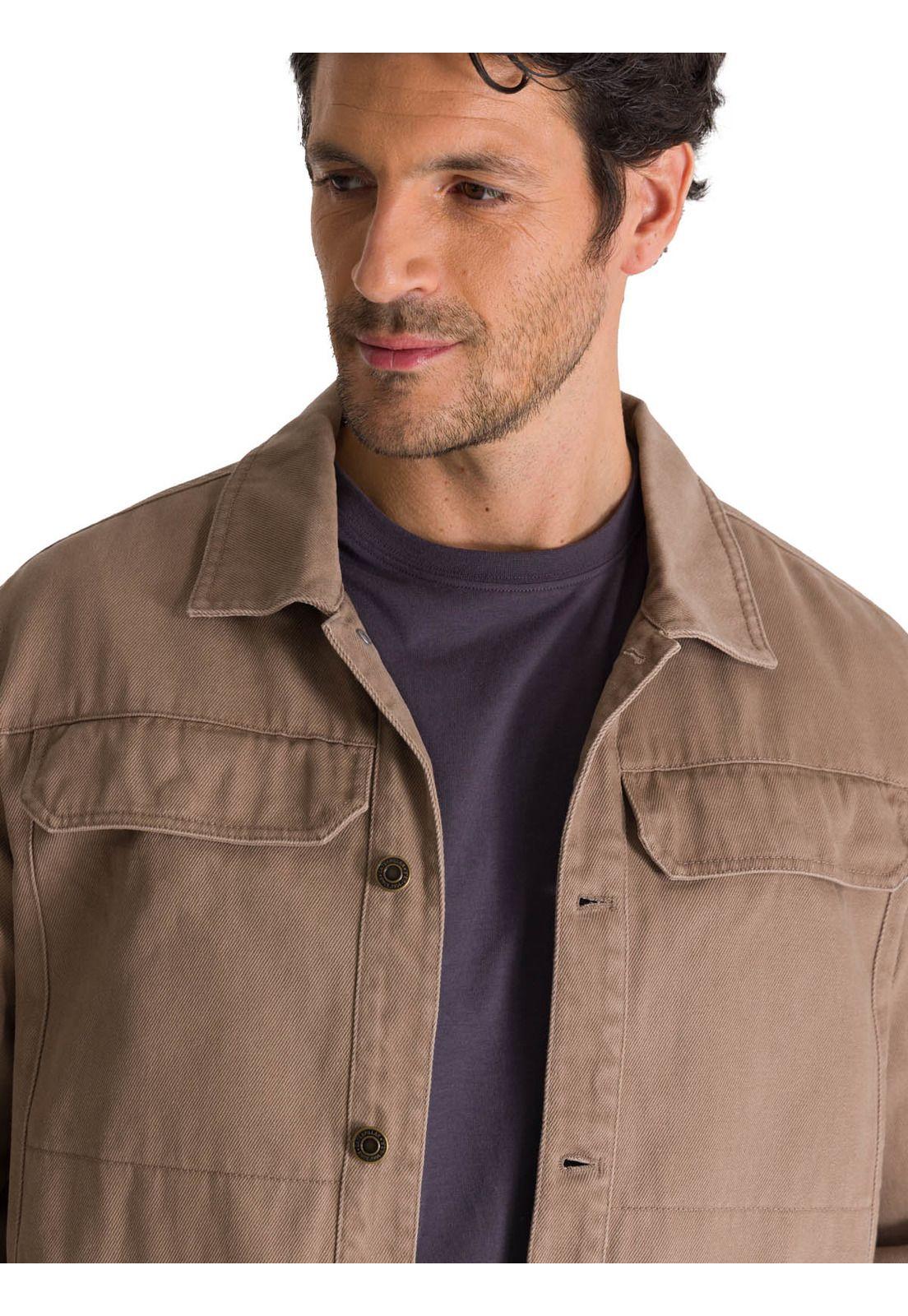 Chaqueta Twill Hombre Heritage Uniform Café Claro-4