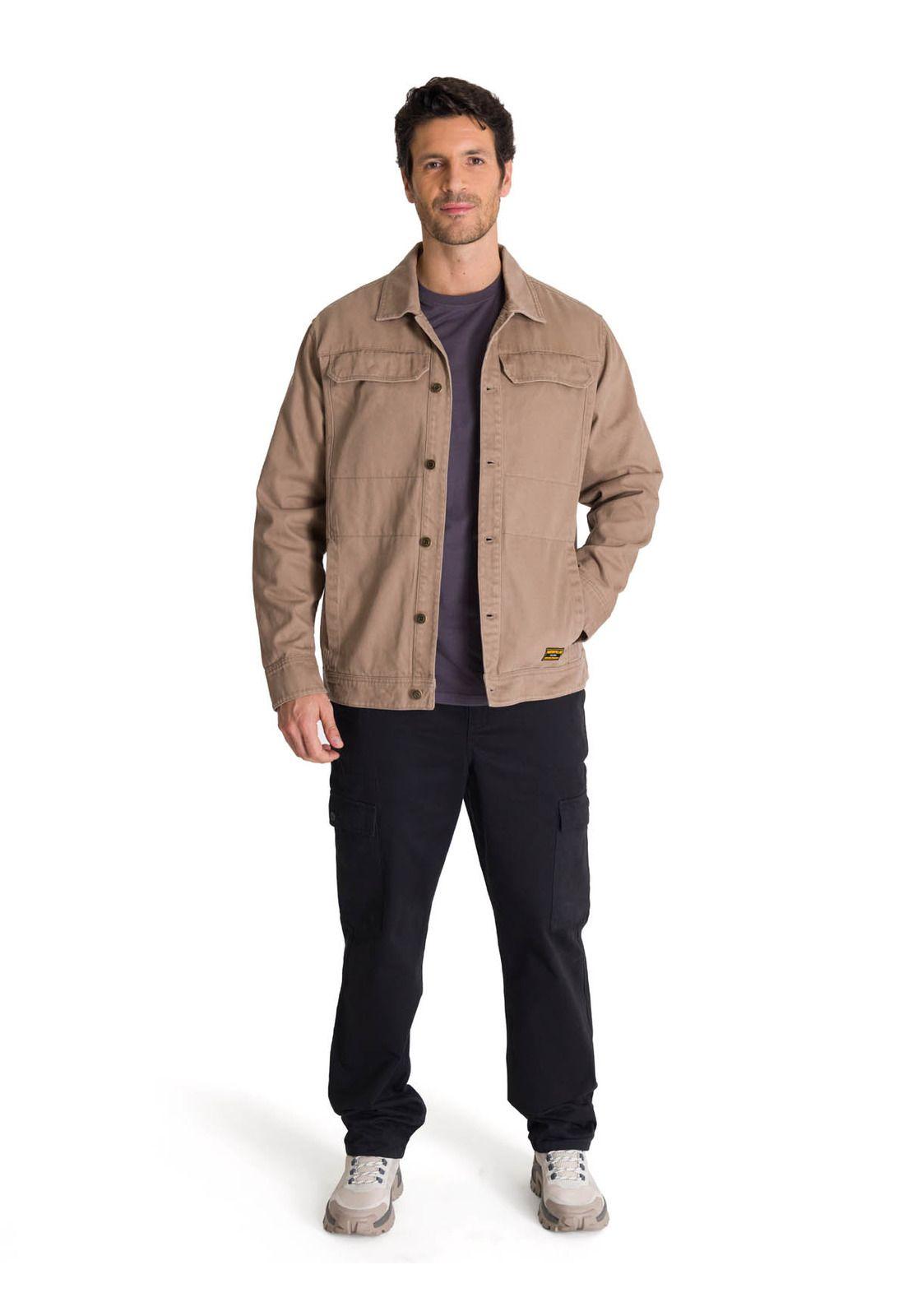Chaqueta Twill Hombre Heritage Uniform Café Claro-6