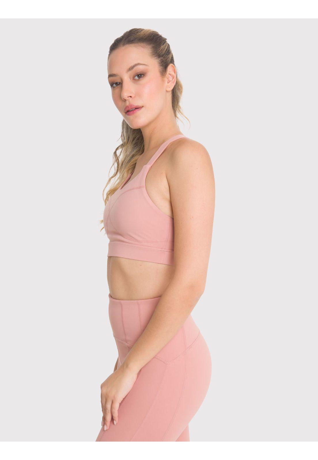 Peto deportivo Mujer Hight Support Palo Rosa-3
