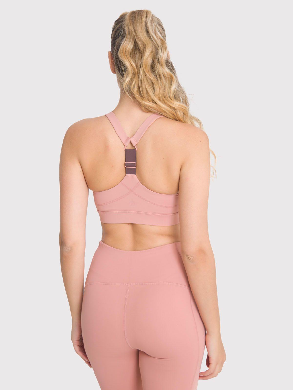 Peto deportivo Mujer Hight Support Palo Rosa-4