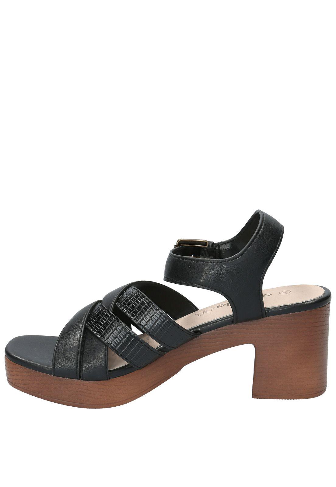 Sandalia Clara 1 Negro Mujer-5