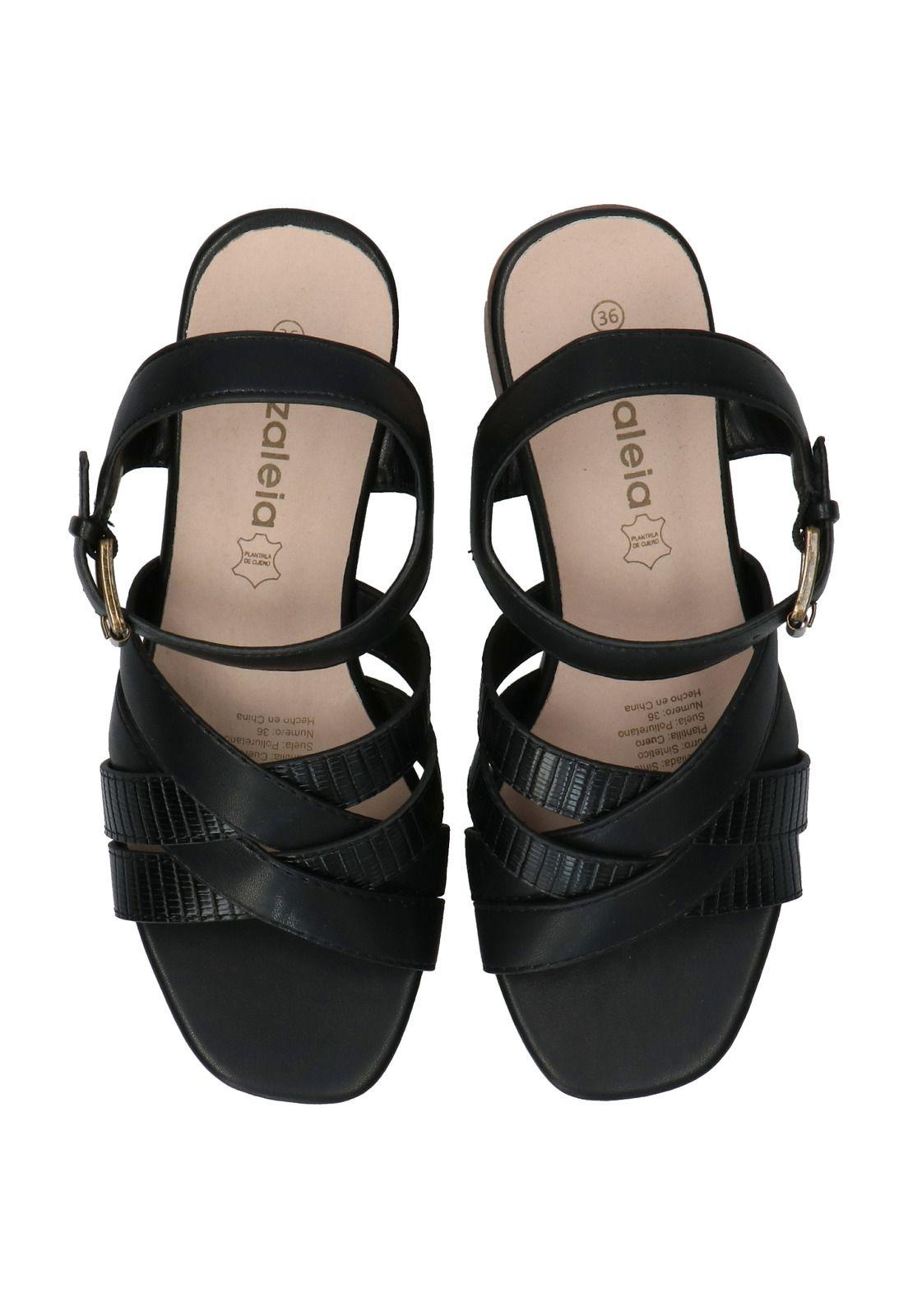 Sandalia Clara 1 Negro Mujer-7