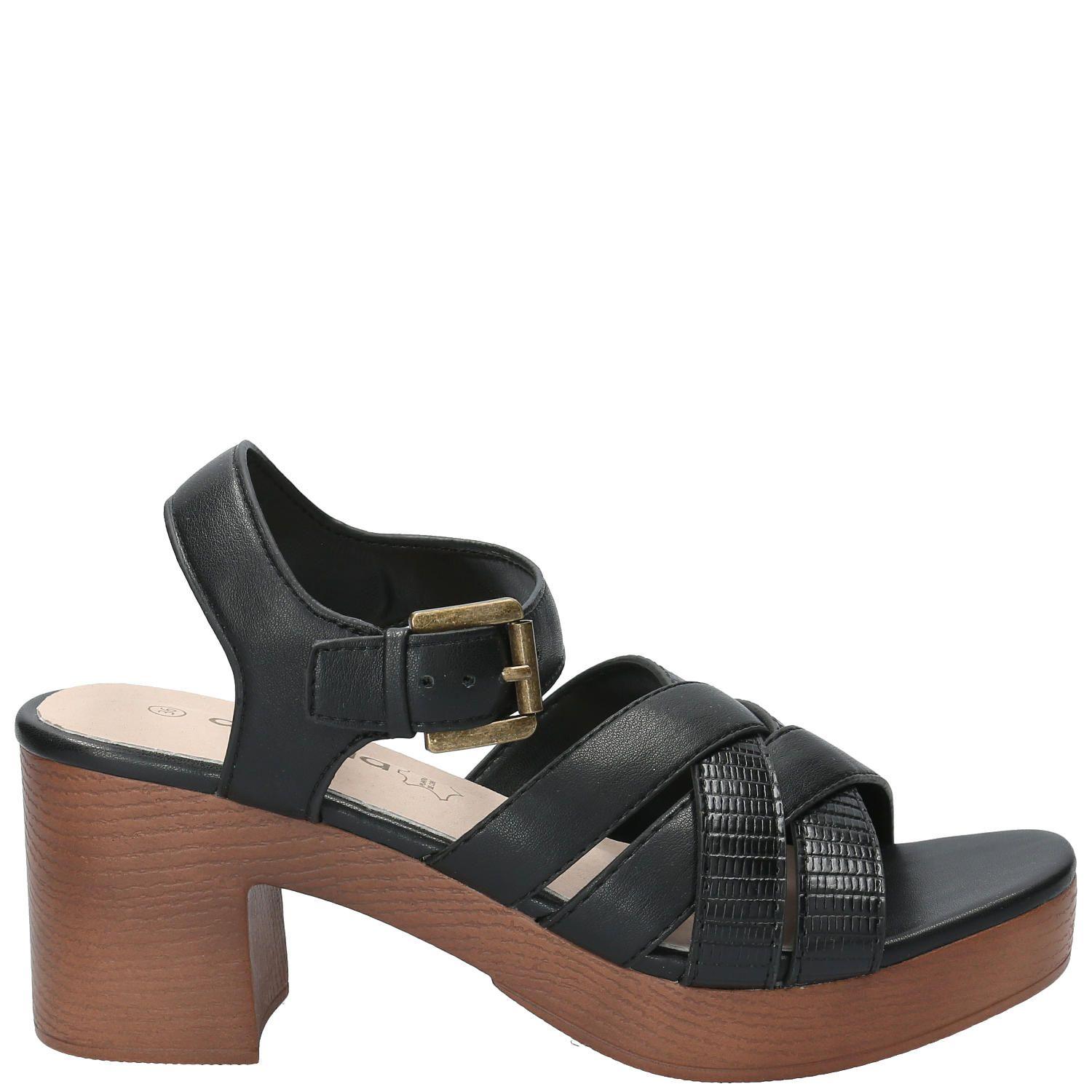 Sandalia Clara 1 Negro Mujer-2