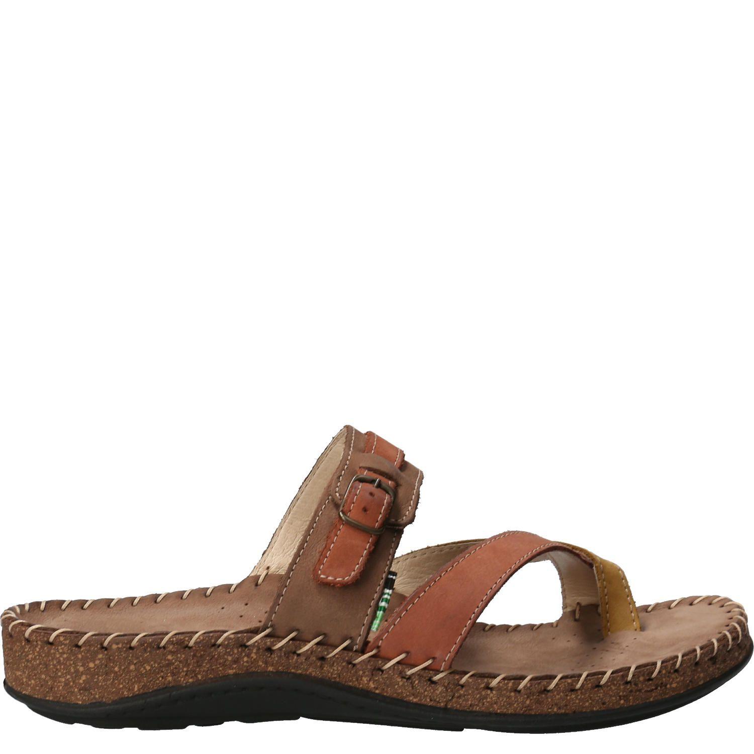 Sandalia Cuero Mujer Paradise Café-0