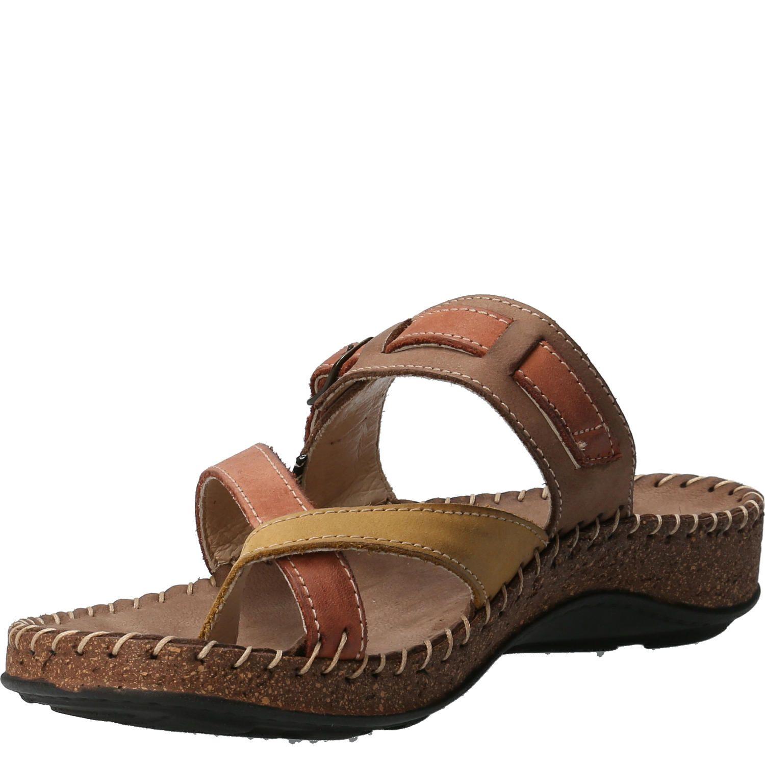 Sandalia Cuero Mujer Paradise Café-4