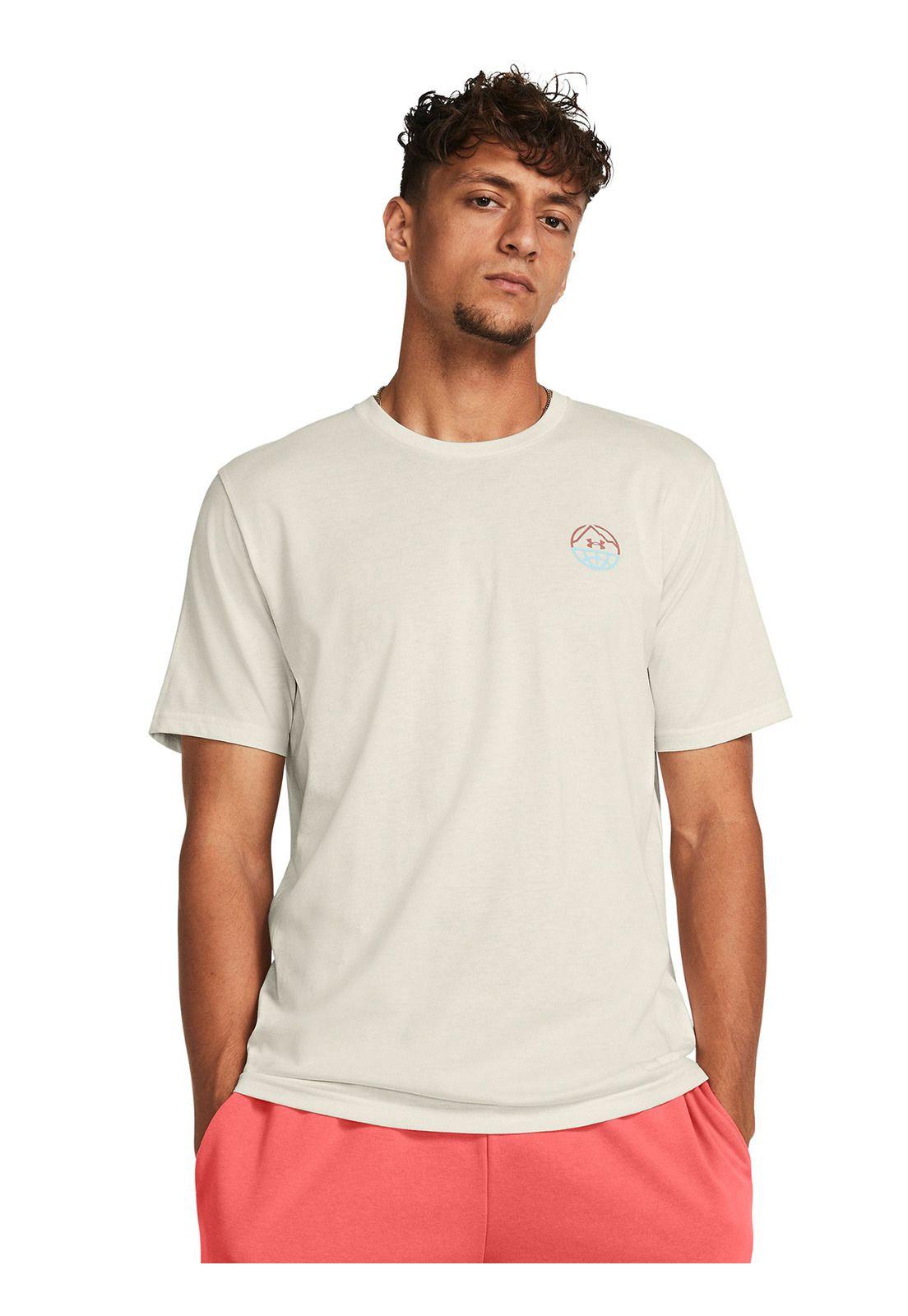 Polera UA Outdoor Cube hombre Beige-3