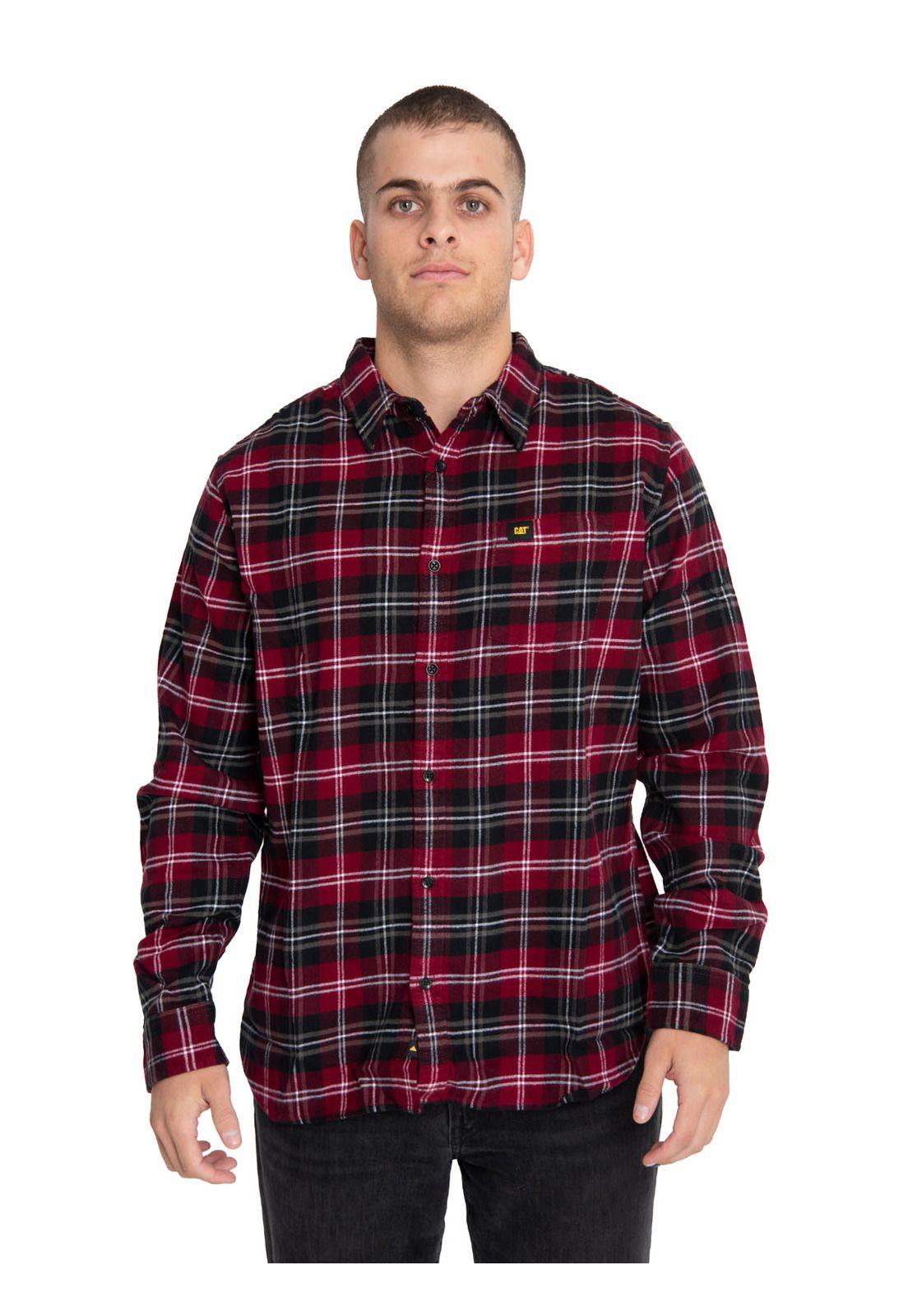 Camisa Manga Larga Hombre Foundation Flannel Rojo-0