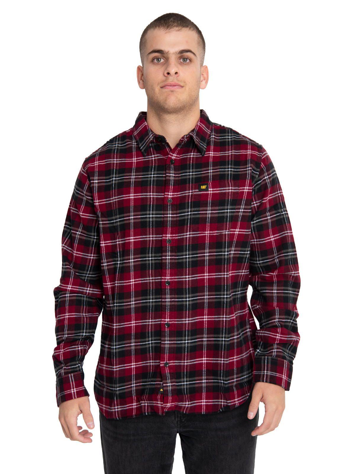 Camisa Manga Larga Hombre Foundation Flannel Rojo-0