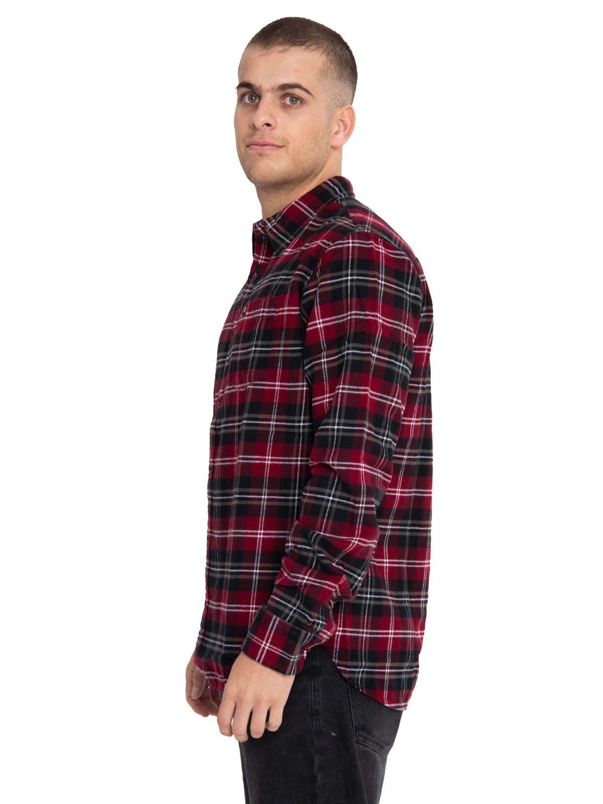 Camisa Manga Larga Hombre Foundation Flannel Rojo-1