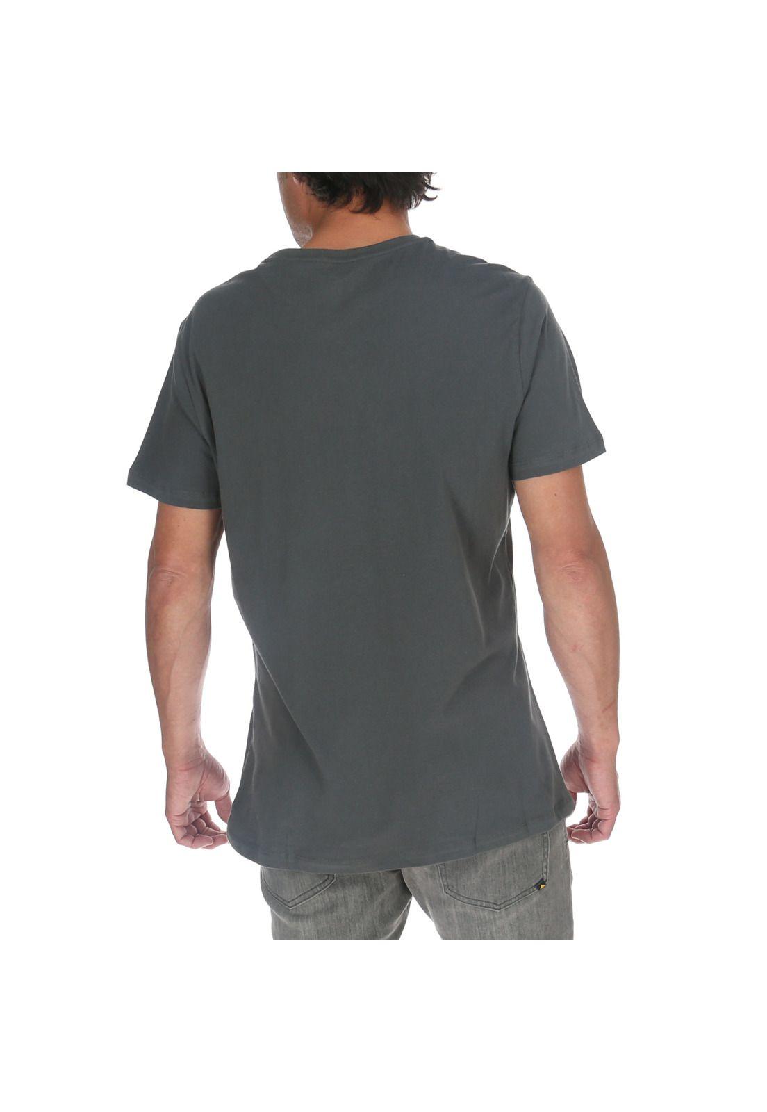 Polera M/C Hombre Caterpillar Logo Tee Gris-2