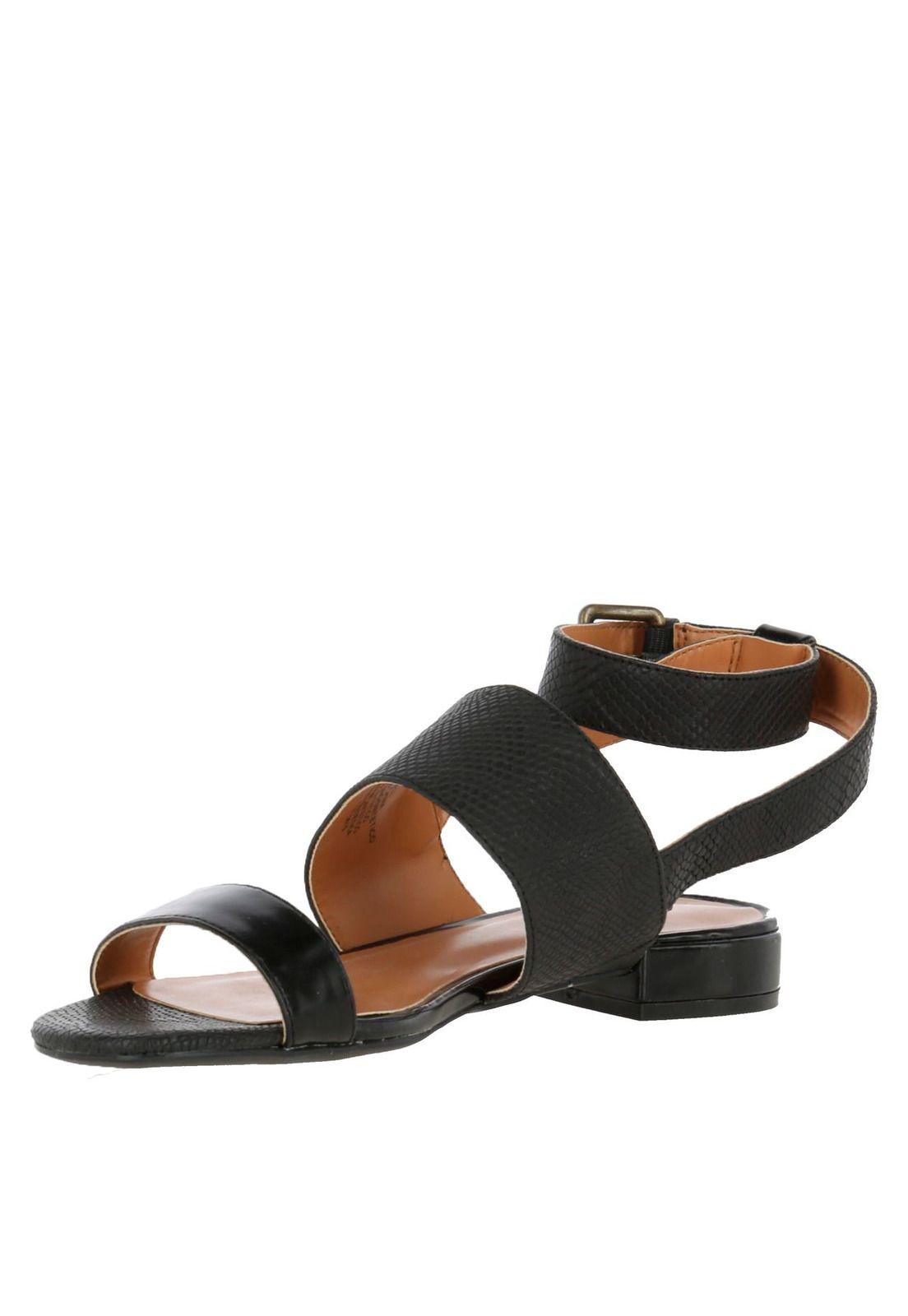 Sandalia Cuero Wishwell Negro Mujer-2