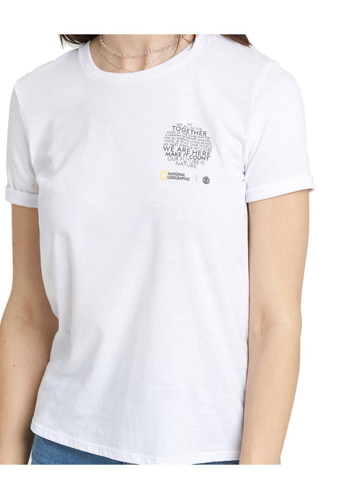 Polera M/C Mujer Nat Geo Cr Blanco Element-0