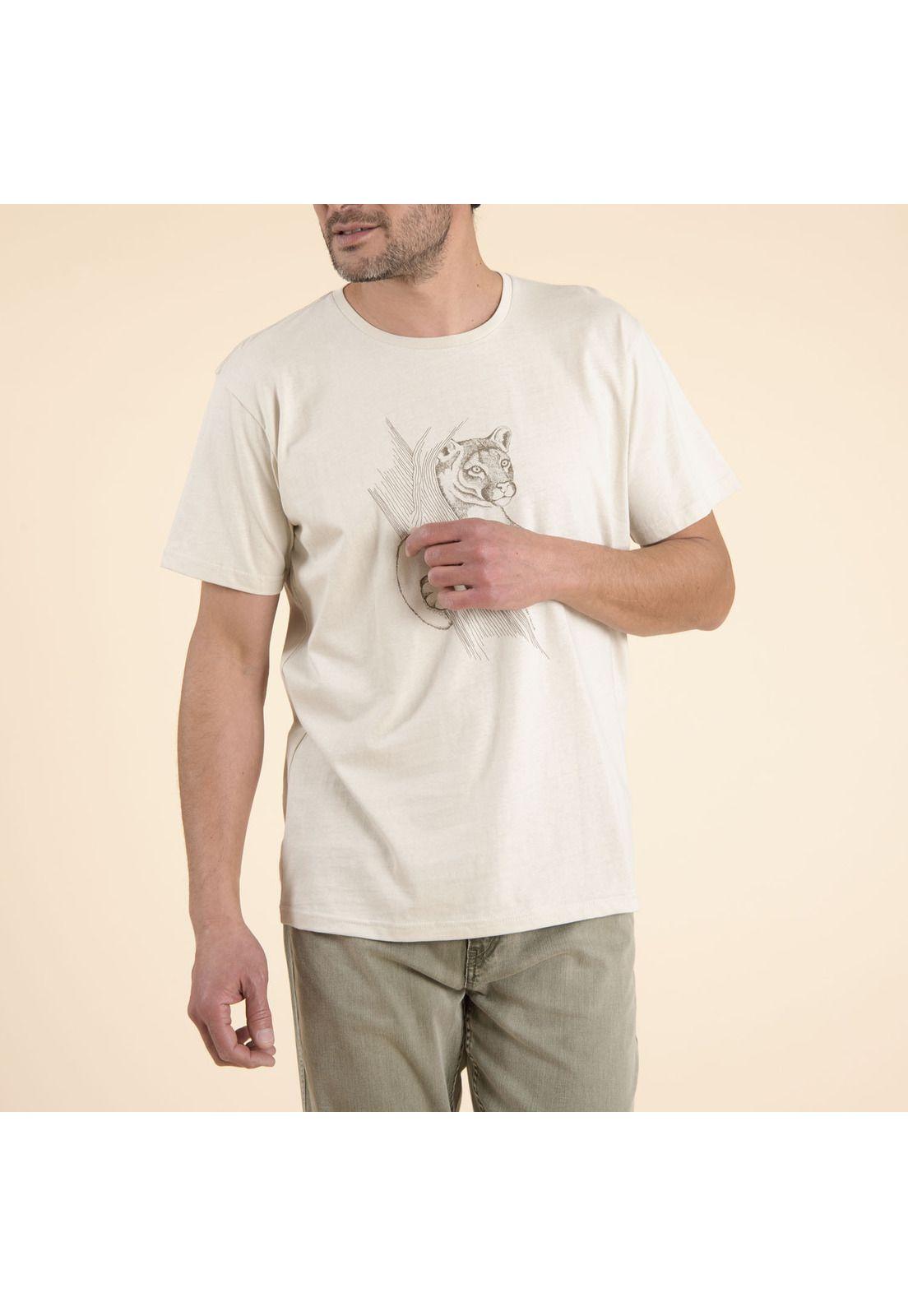 Polera Algodón Orgánico Hombre Organic Crema-1