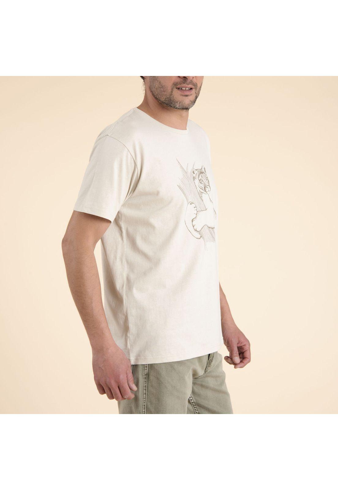 Polera Algodón Orgánico Hombre Organic Crema-2