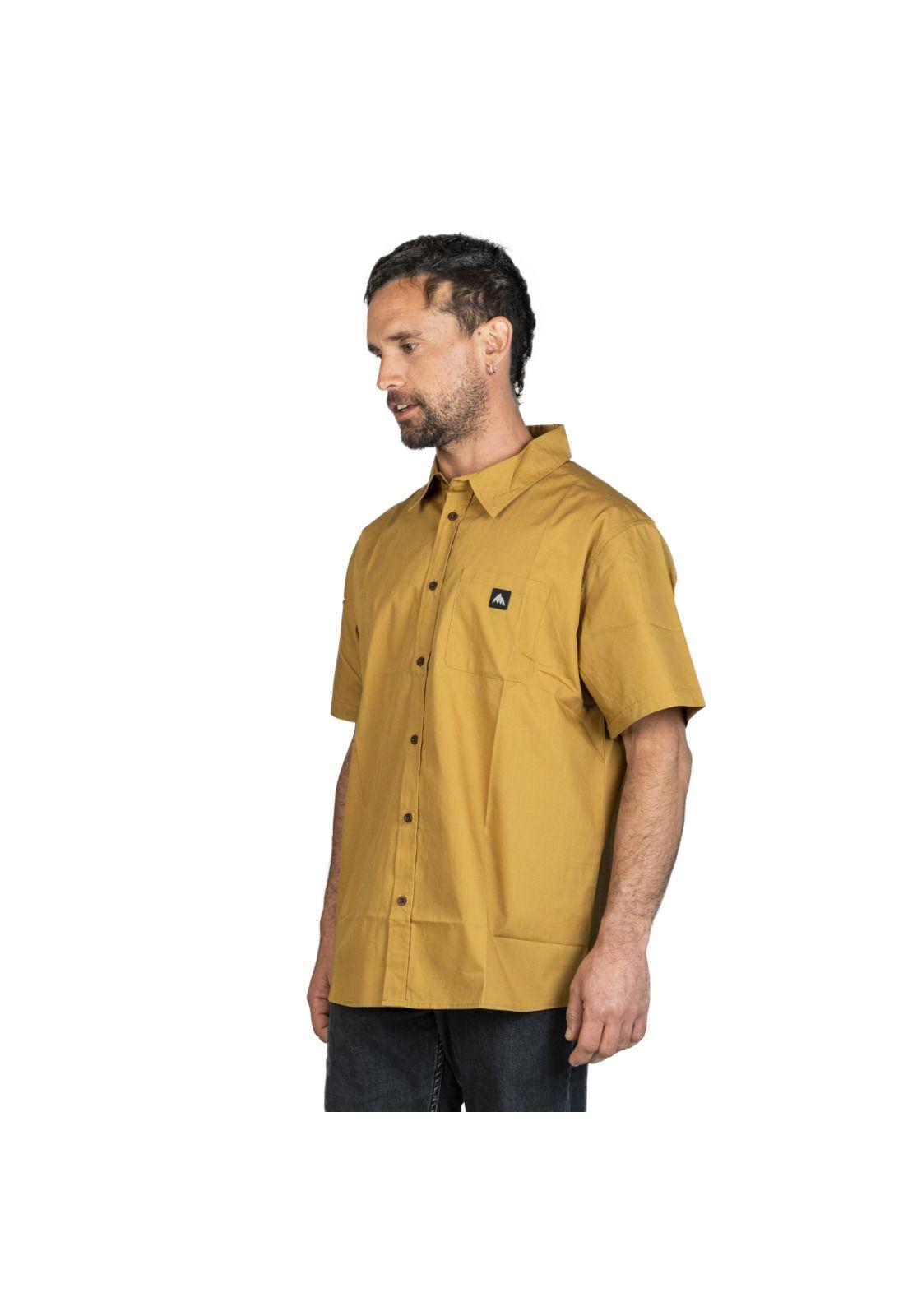 Camisa M/C Hombre Puelo Cafe-0