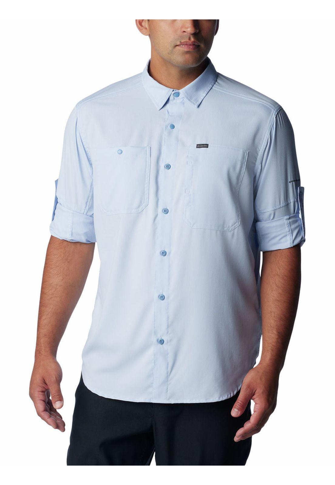 Camisa Hombre Silver Ridge Utility Celeste-5