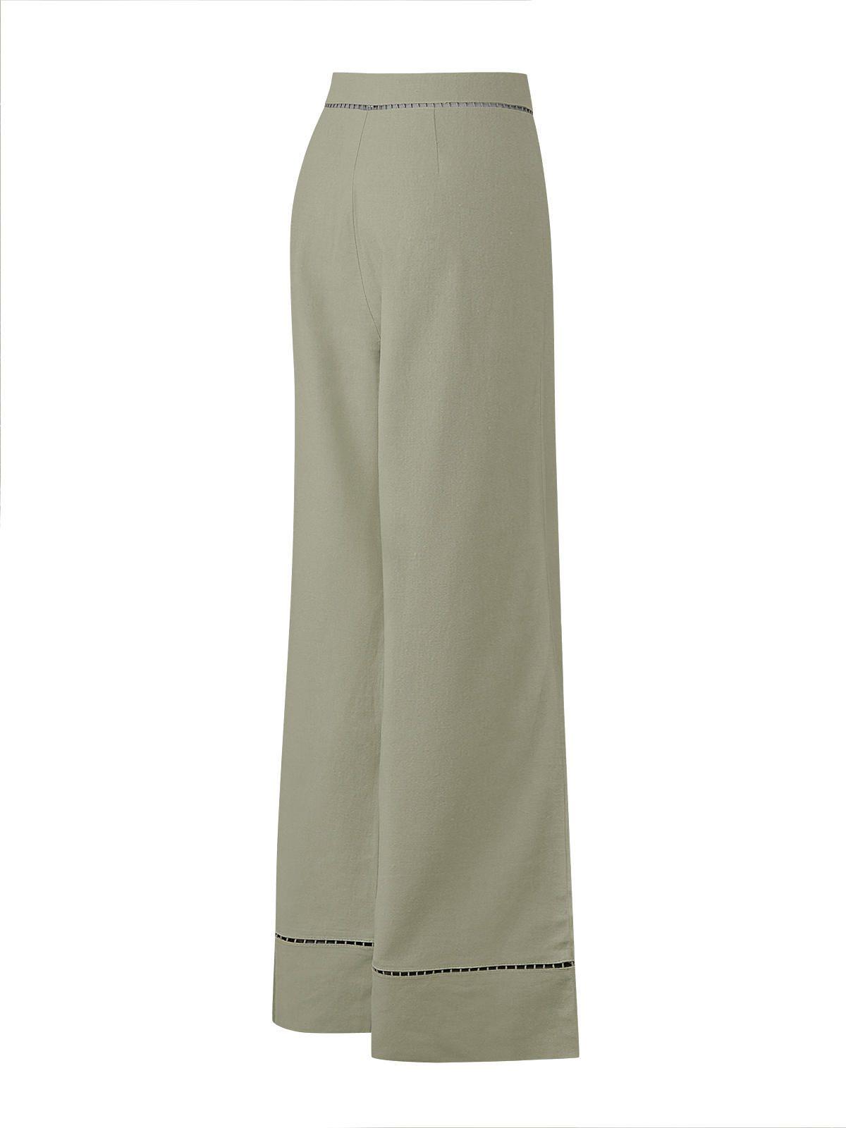 Pantalón Lino Orgánico Mujer Mekong Verde -1