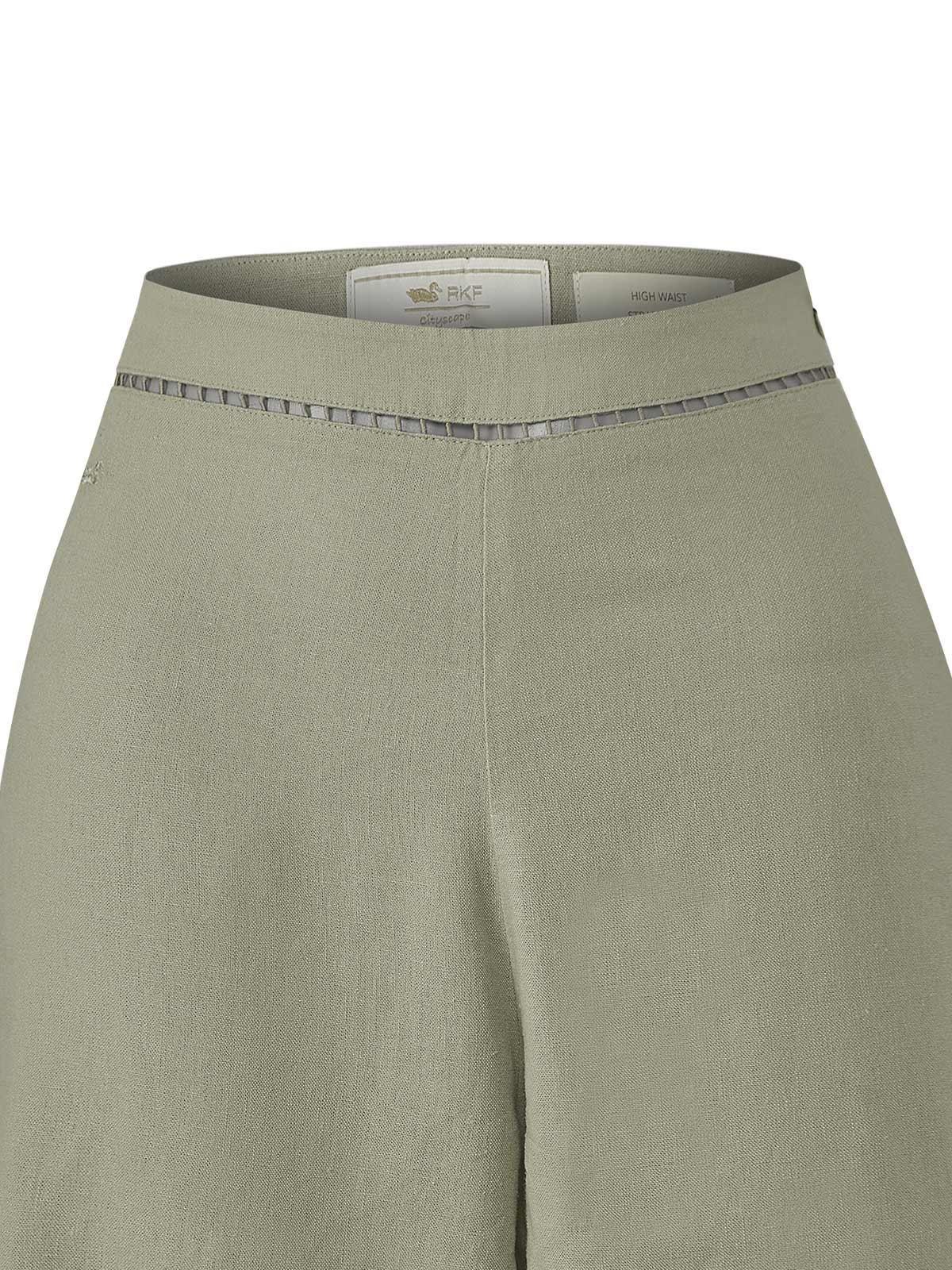 Pantalón Lino Orgánico Mujer Mekong Verde -3