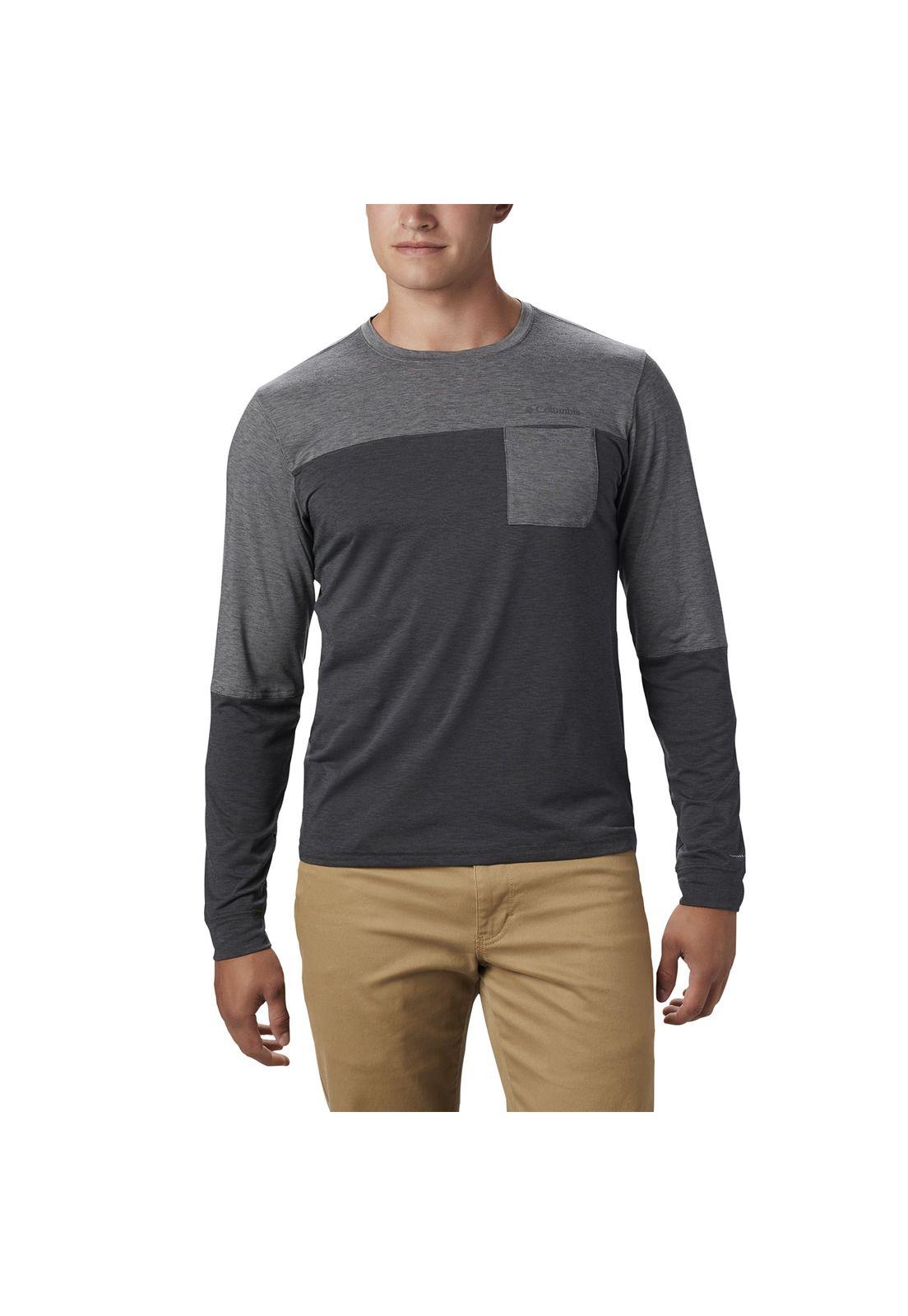 Polera Hombre Elements Ls Tee Gris-0