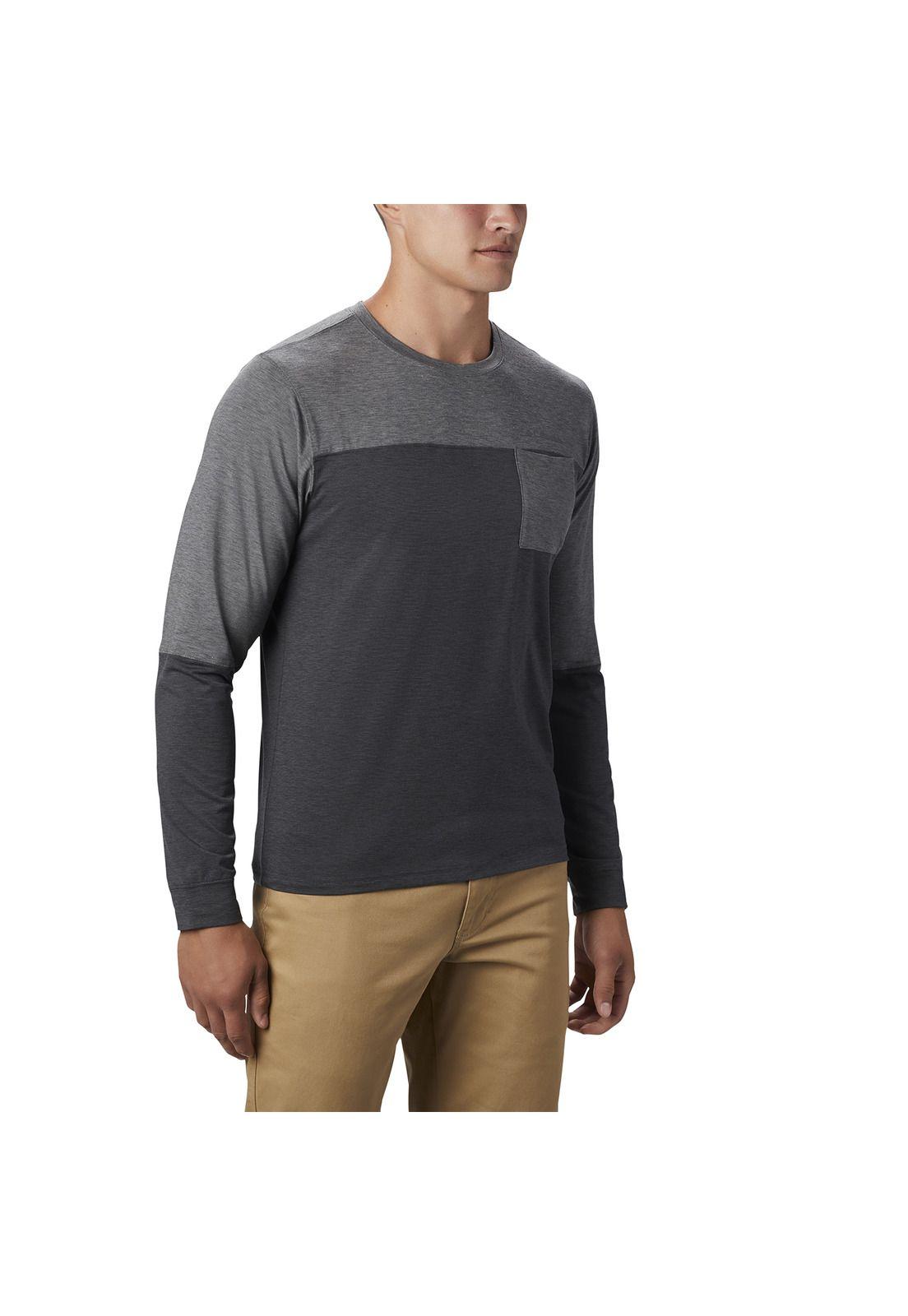 Polera Hombre Elements Ls Tee Gris-4