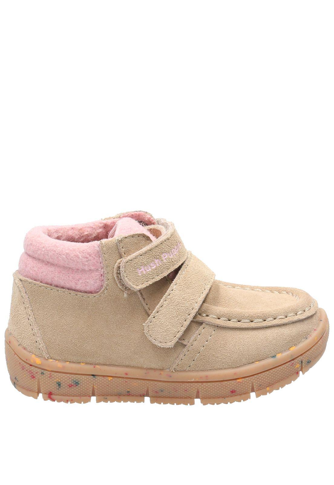 Botín Niña Koda Velcro Café-1