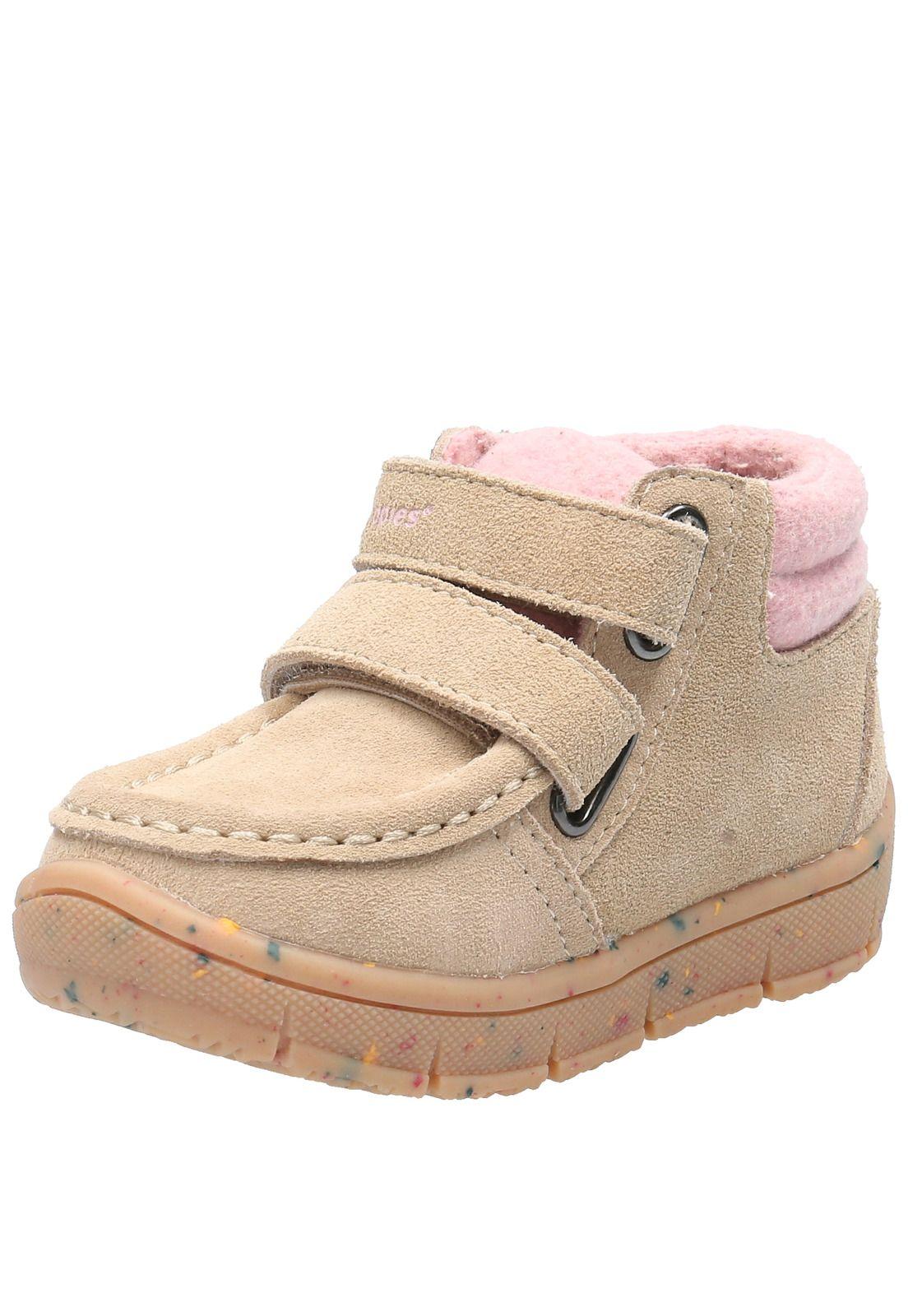 Botín Niña Koda Velcro Café-4